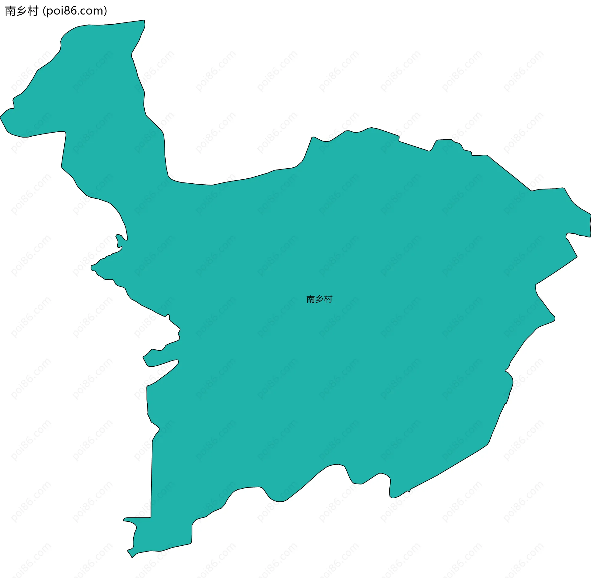 南乡村边界地图