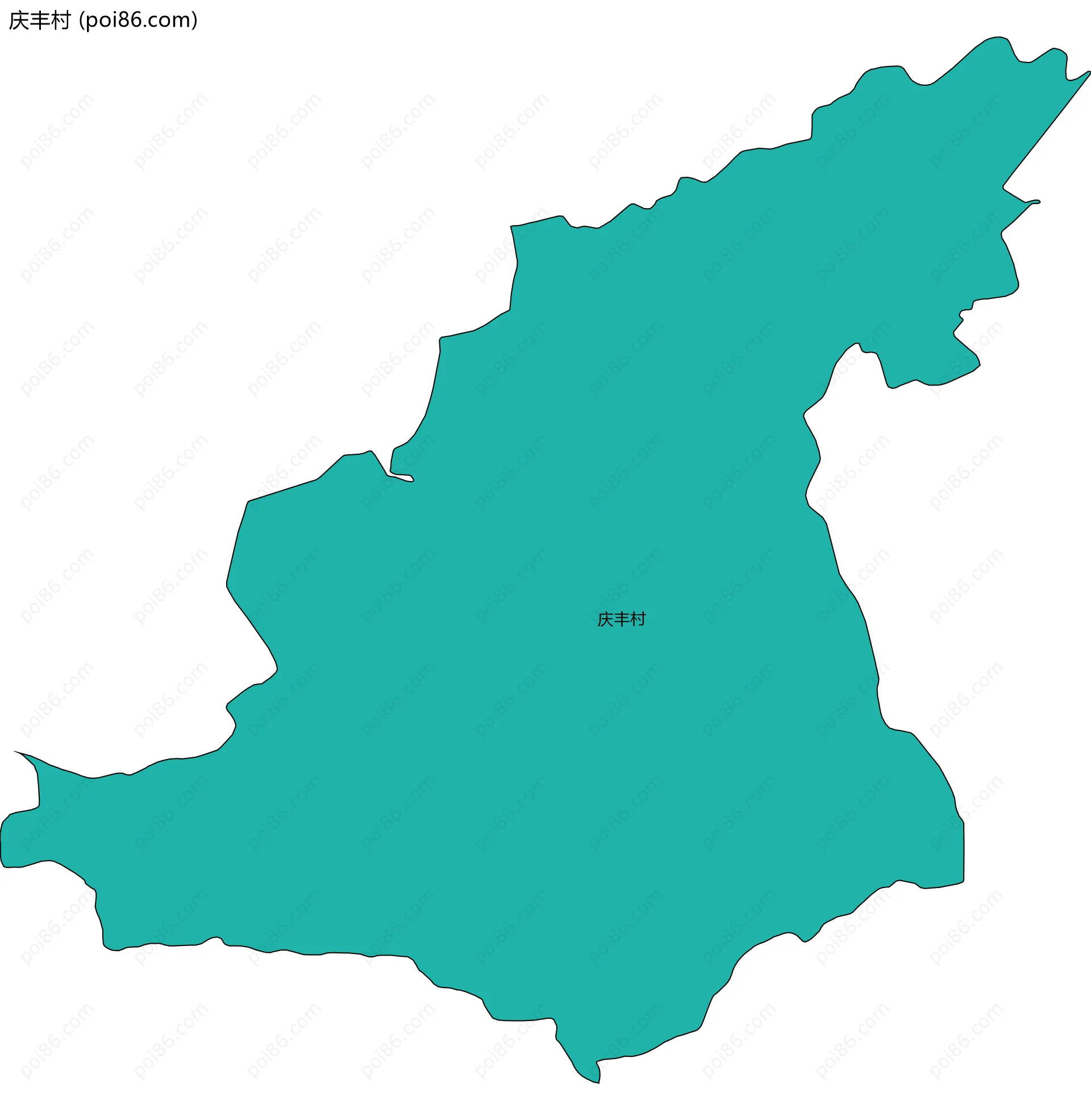 庆丰村边界地图