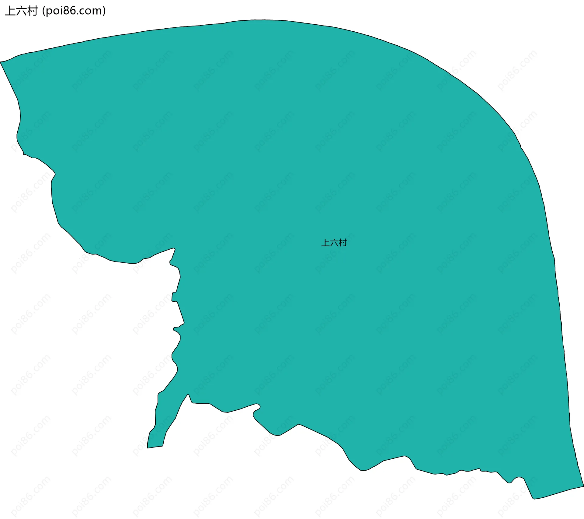 上六村边界地图