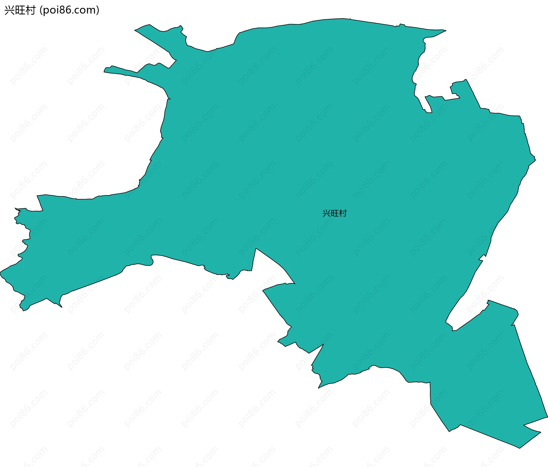 兴旺村边界地图