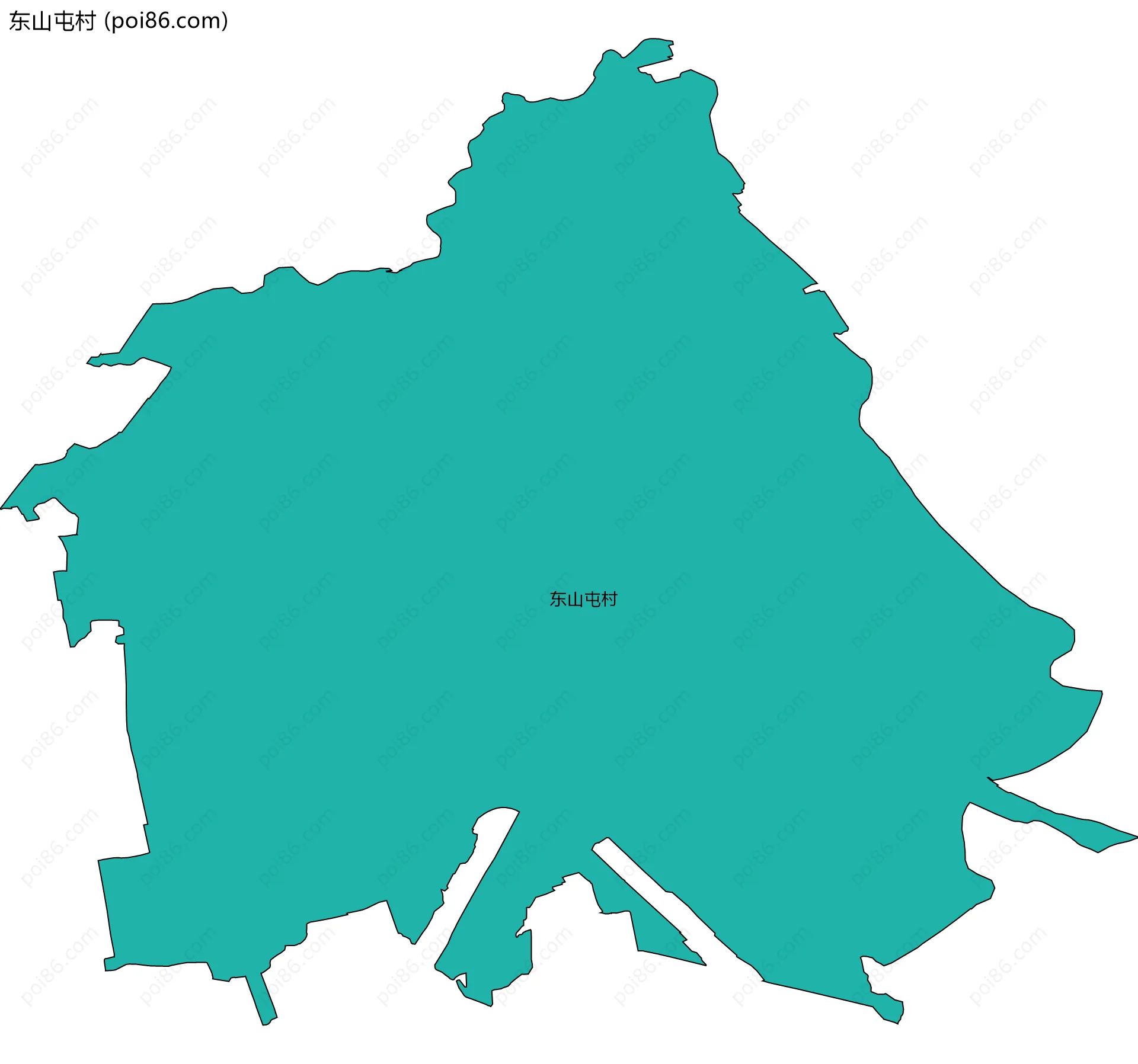 东山屯村边界地图