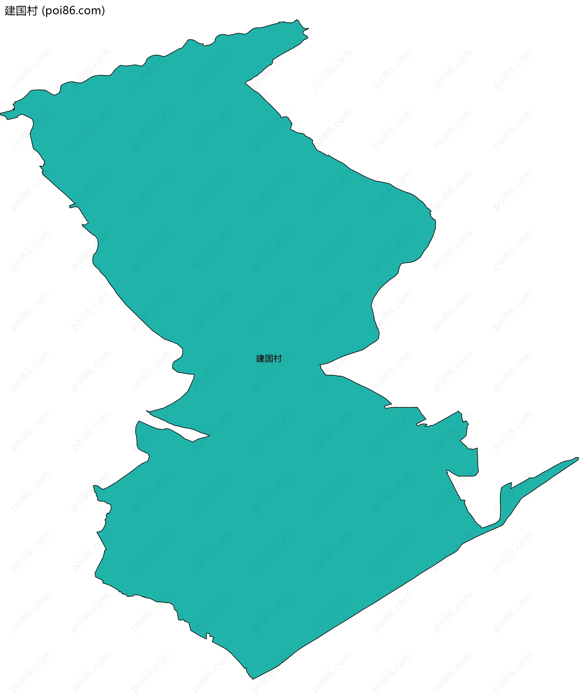 建国村边界地图