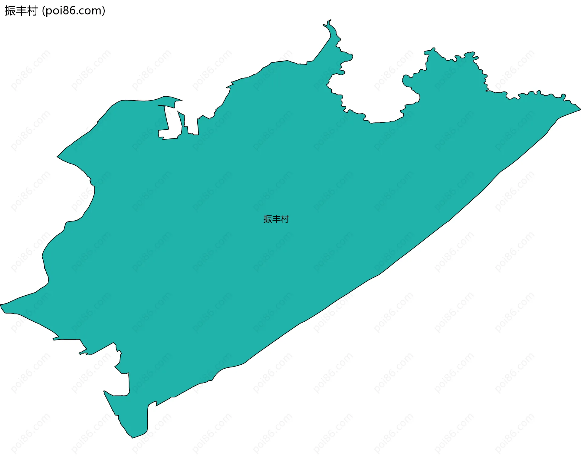 振丰村边界地图