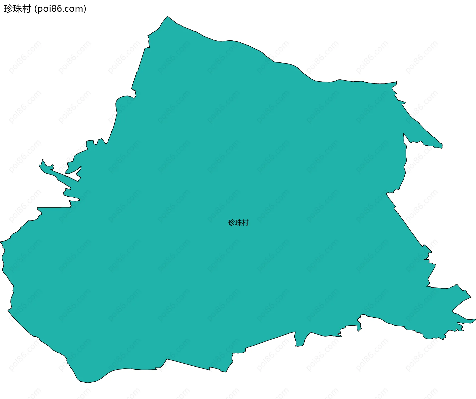 珍珠村边界地图
