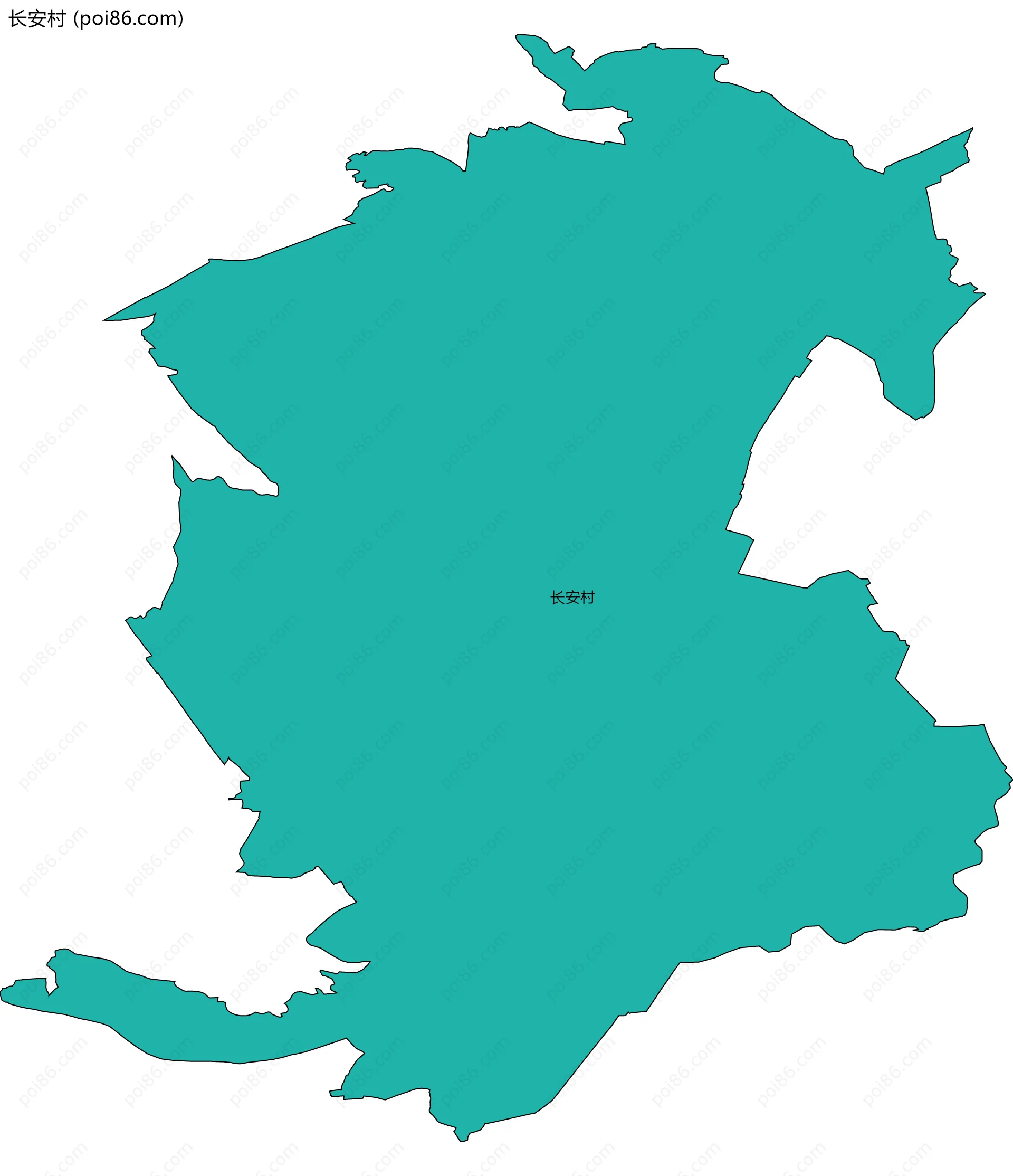 长安村边界地图