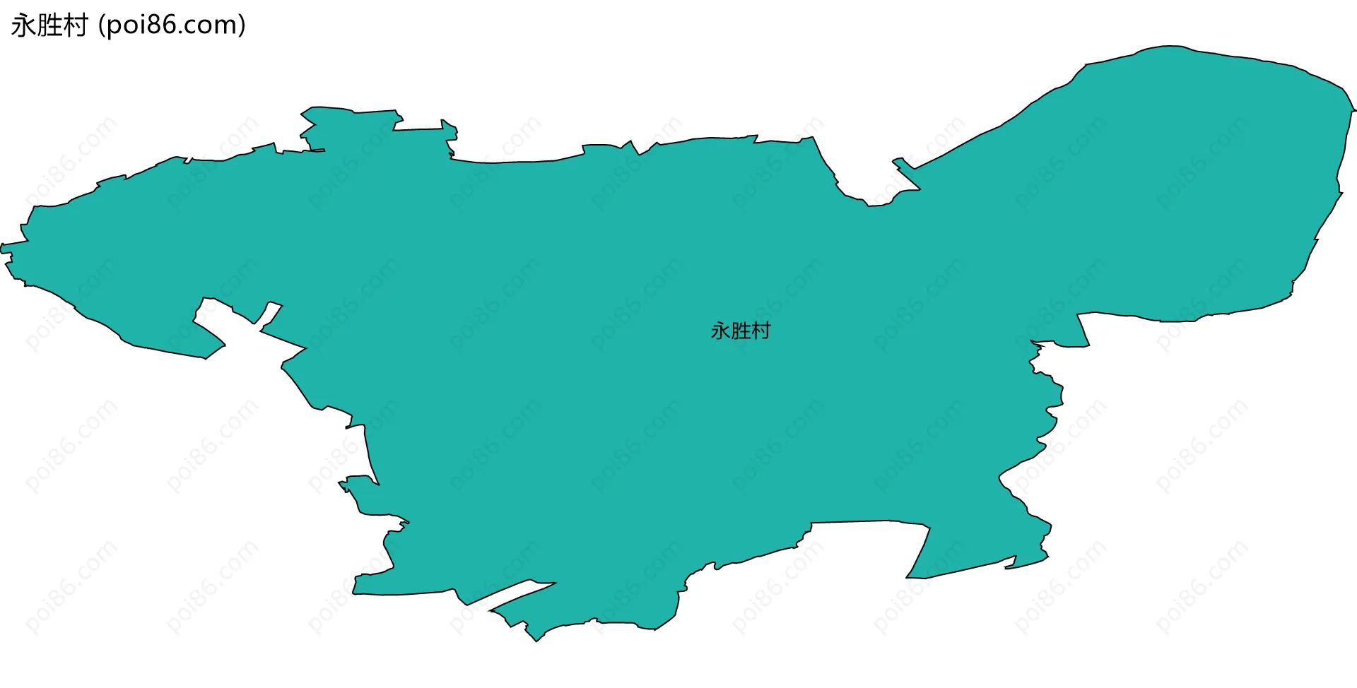 永胜村边界地图