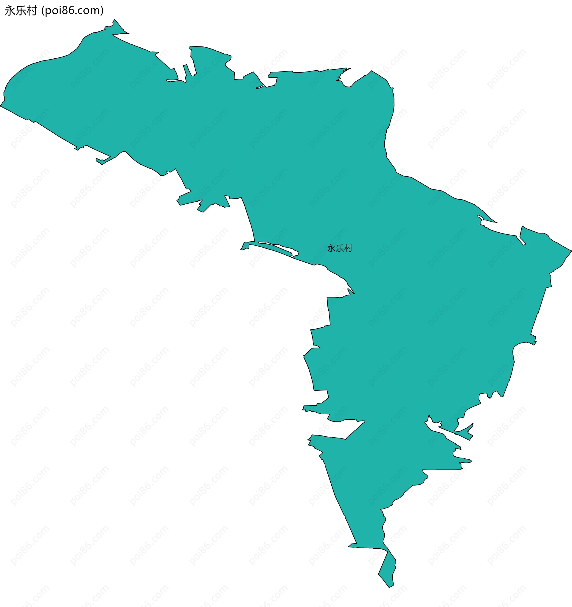 永乐村边界地图