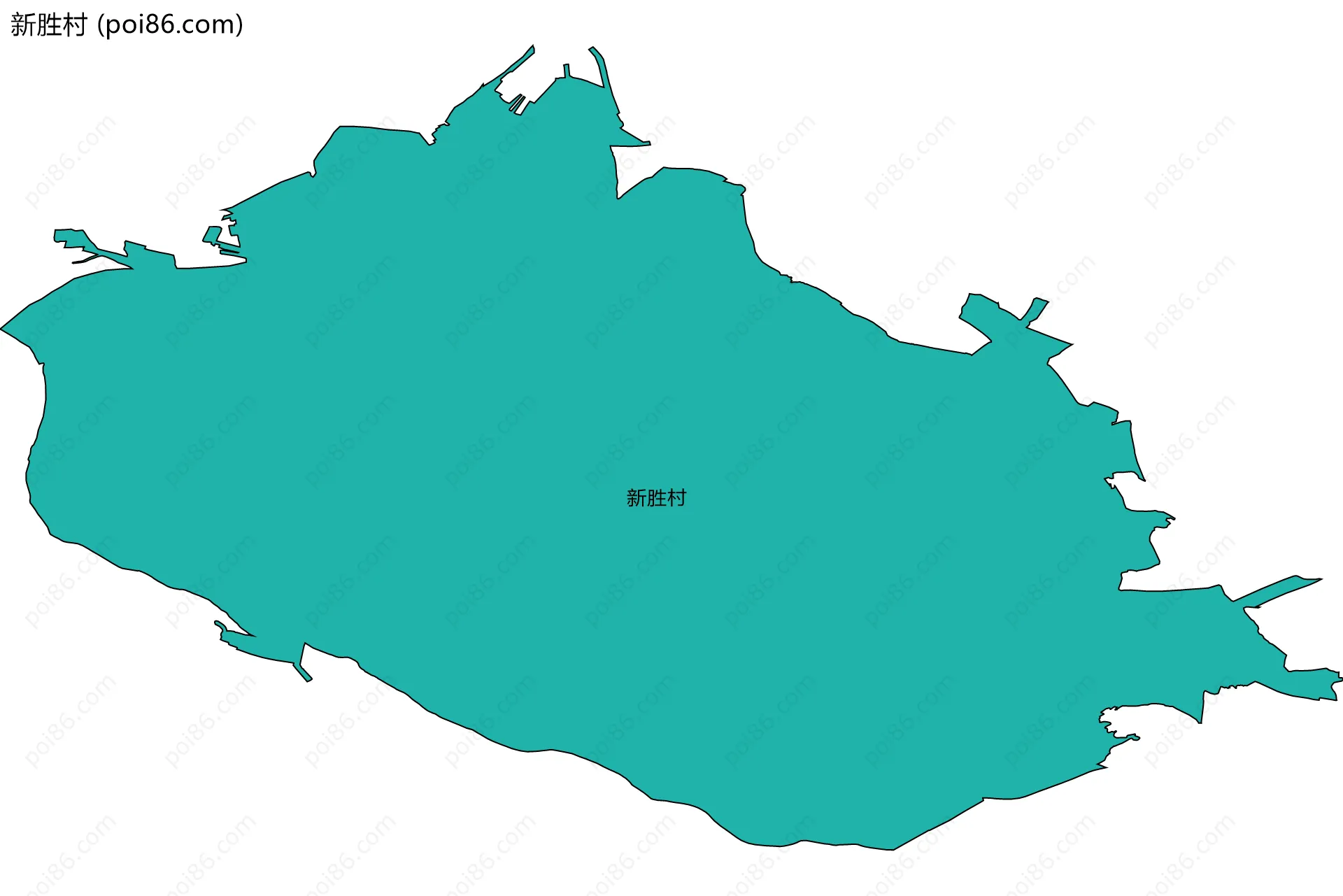新胜村边界地图