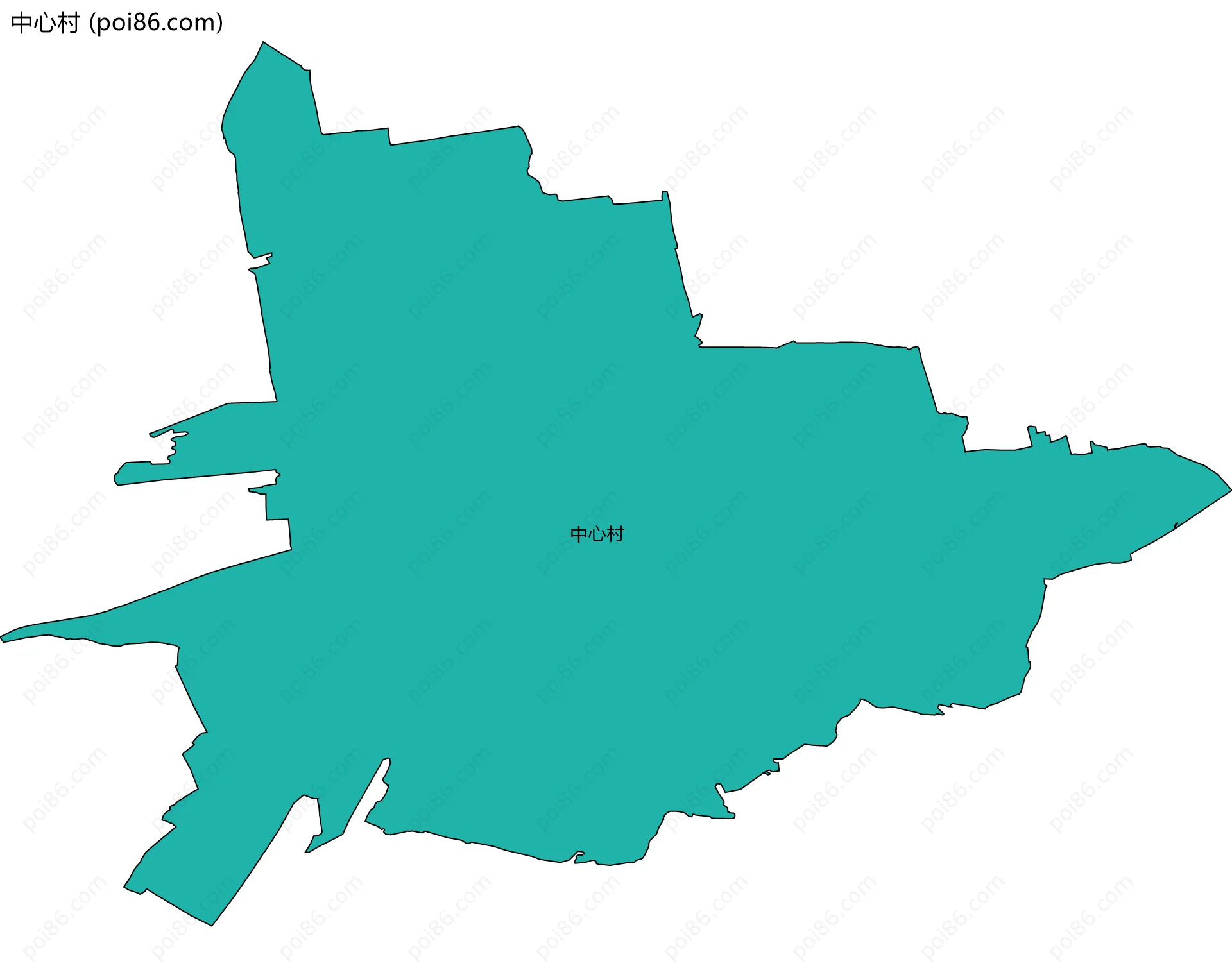 中心村边界地图