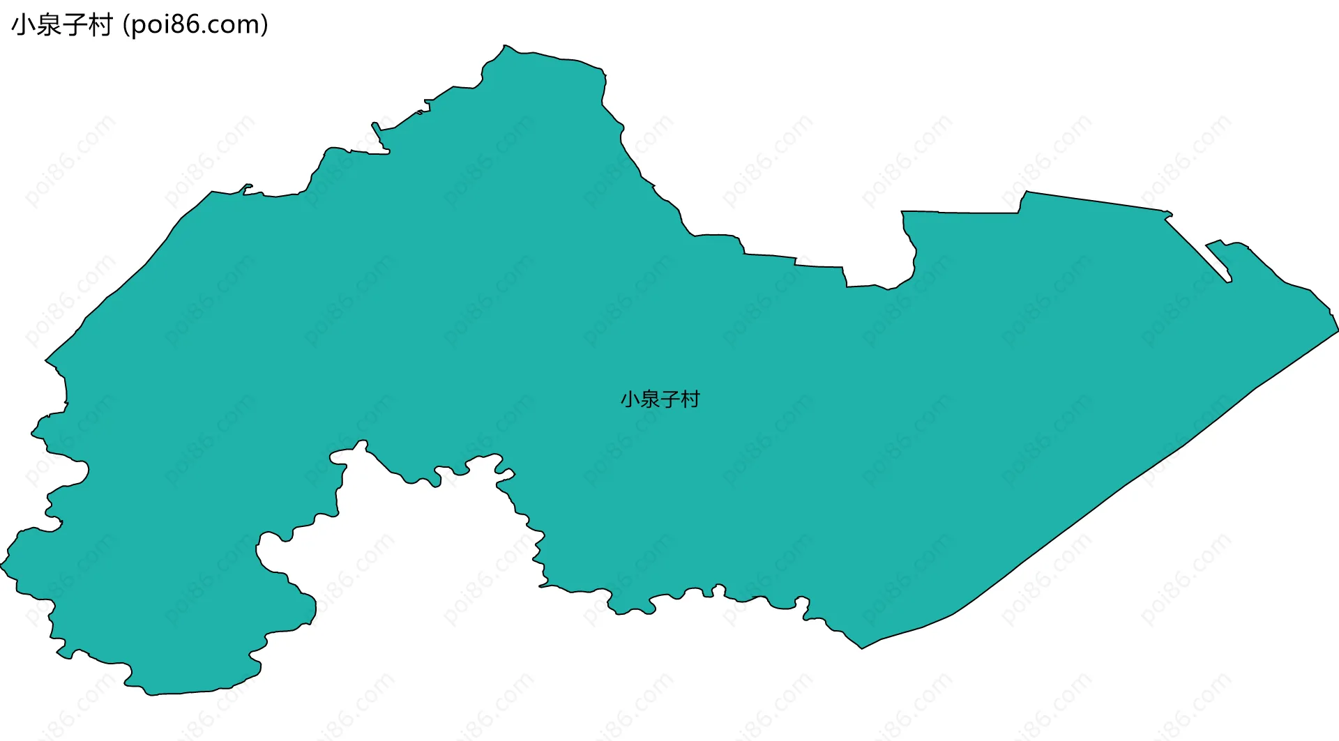 小泉子村边界地图