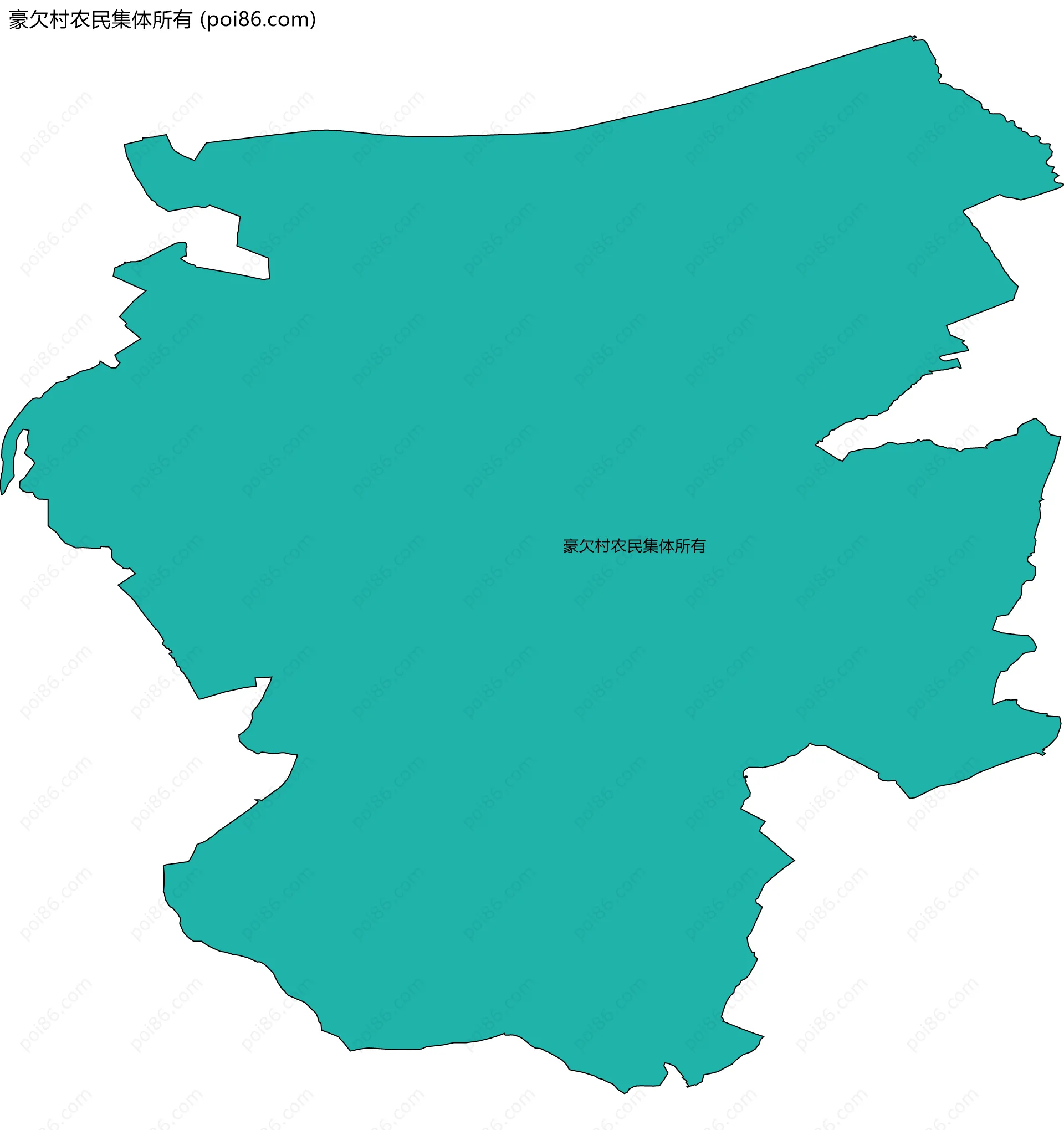 豪欠村农民集体所有边界地图