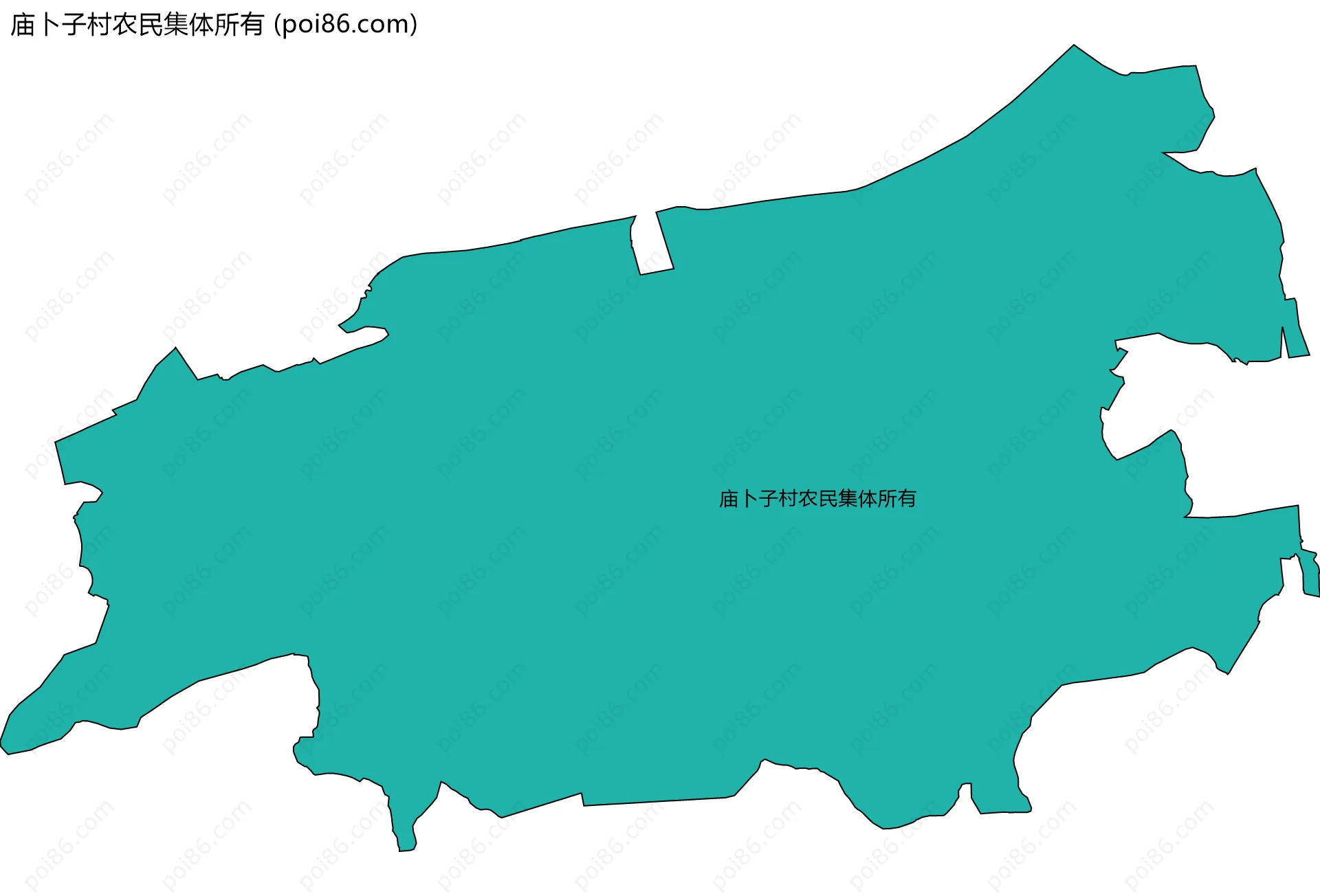 庙卜子村农民集体所有边界地图