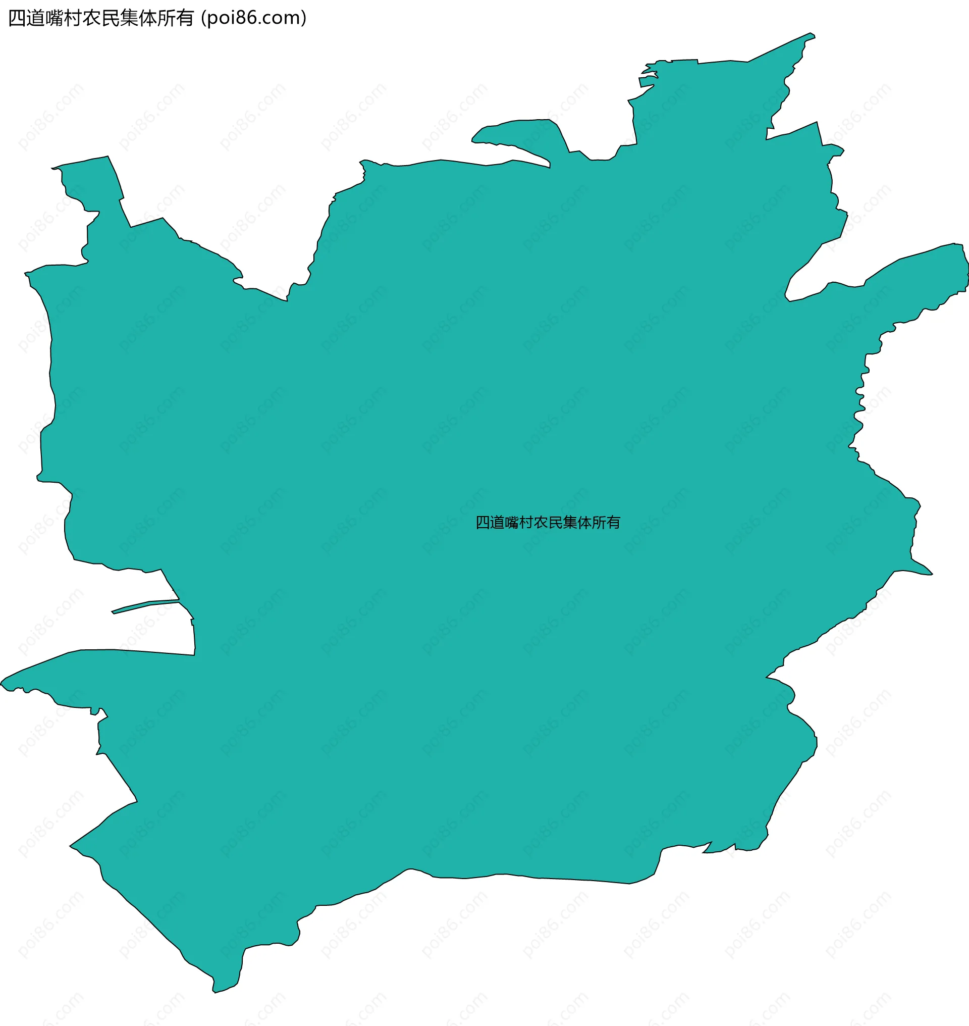 四道嘴村农民集体所有边界地图