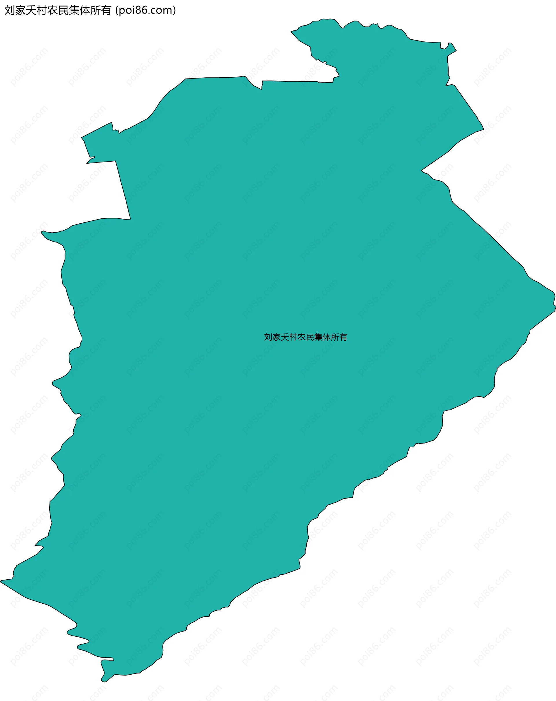 刘家夭村农民集体所有边界地图