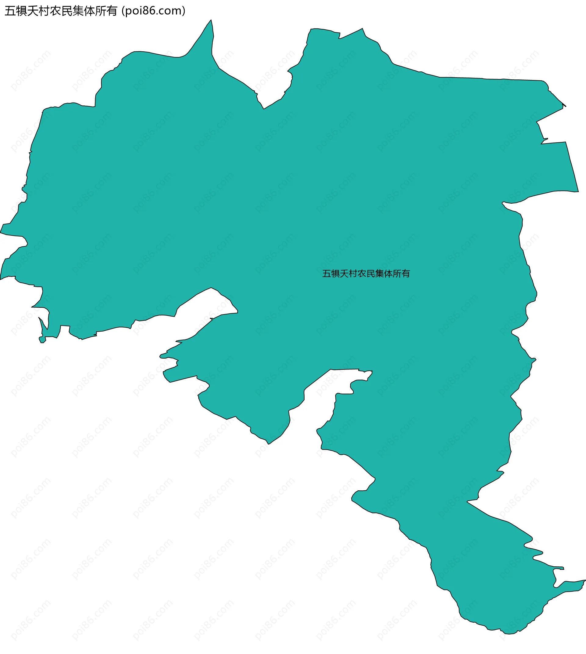五犋夭村农民集体所有边界地图
