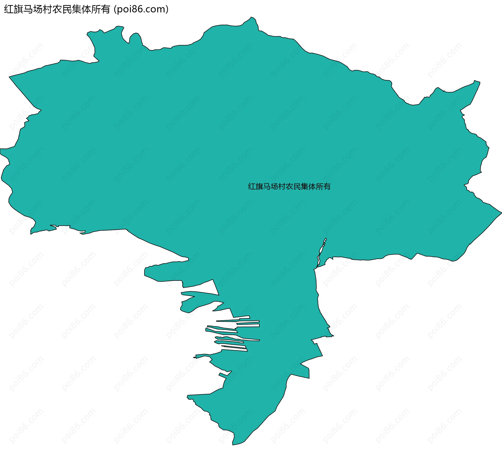 红旗马场村农民集体所有边界地图