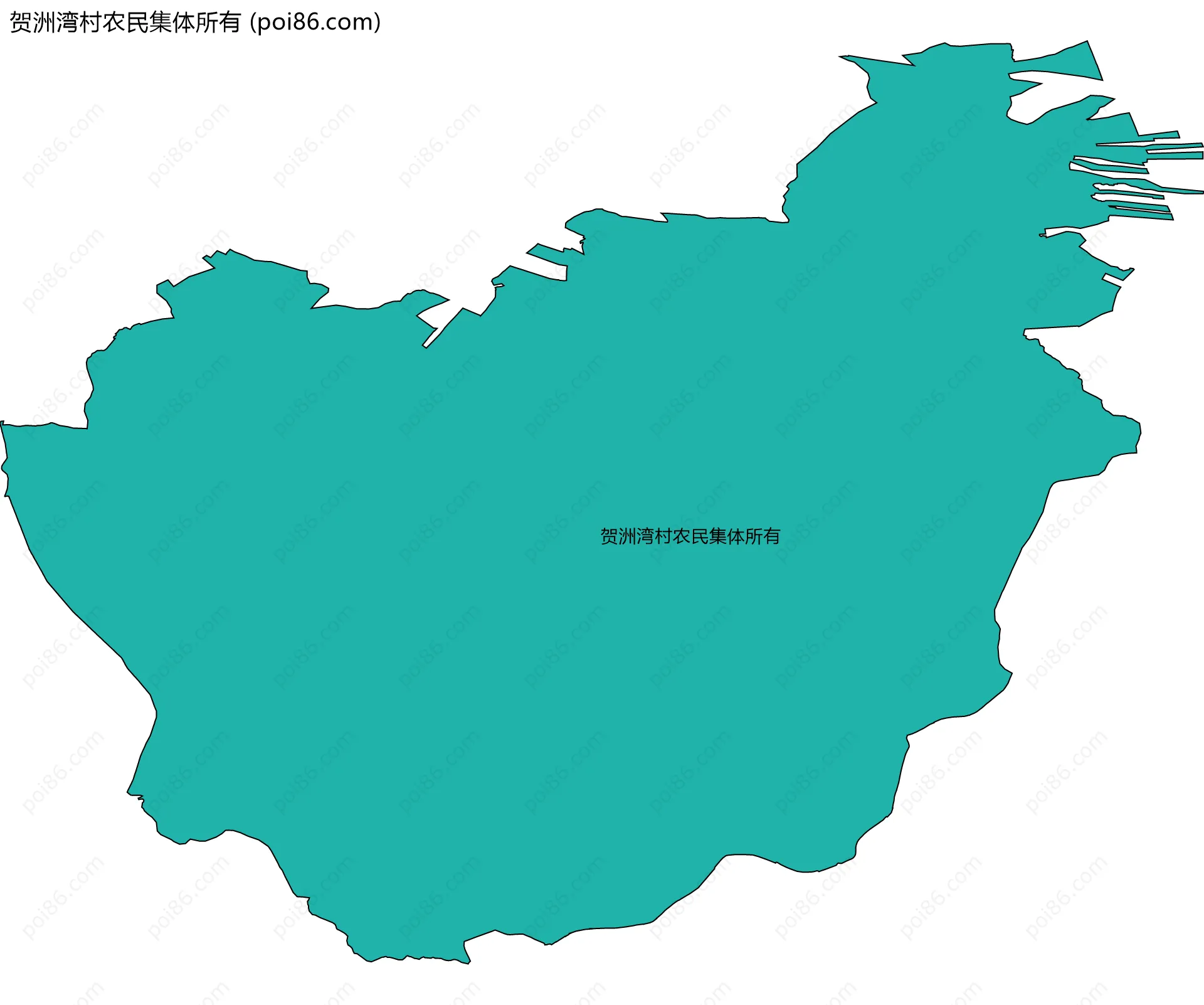 贺洲湾村农民集体所有边界地图