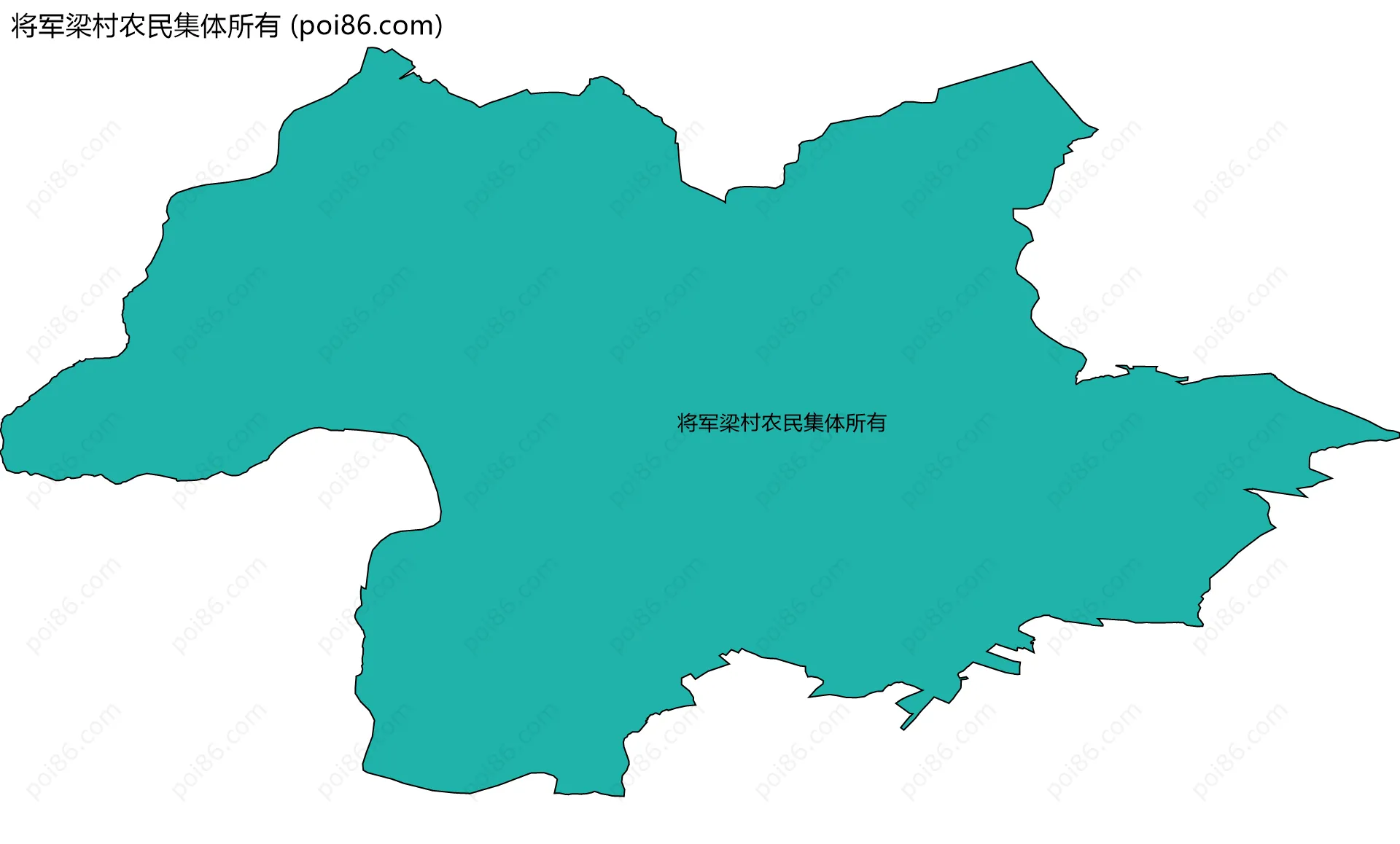 将军梁村农民集体所有边界地图