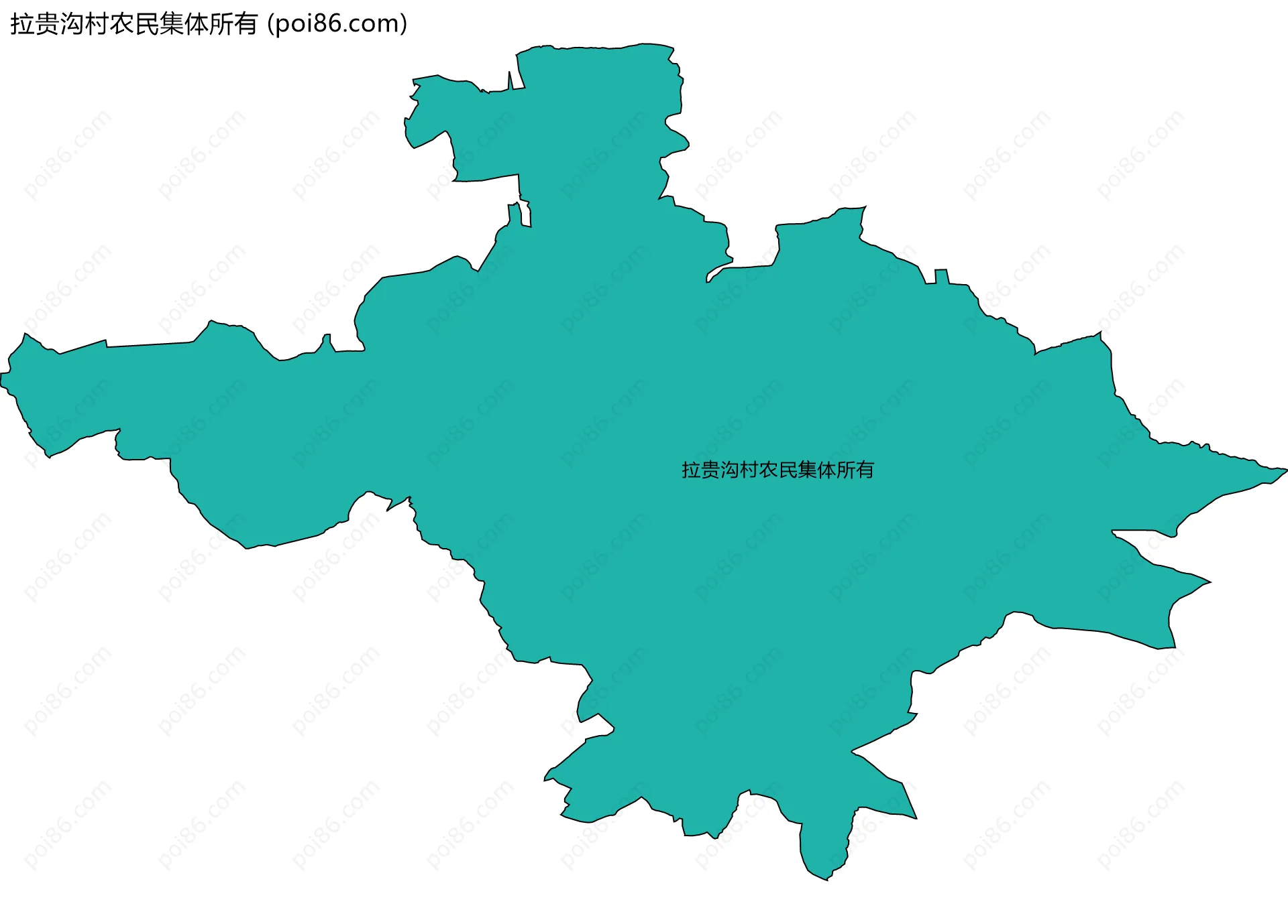 拉贵沟村农民集体所有边界地图