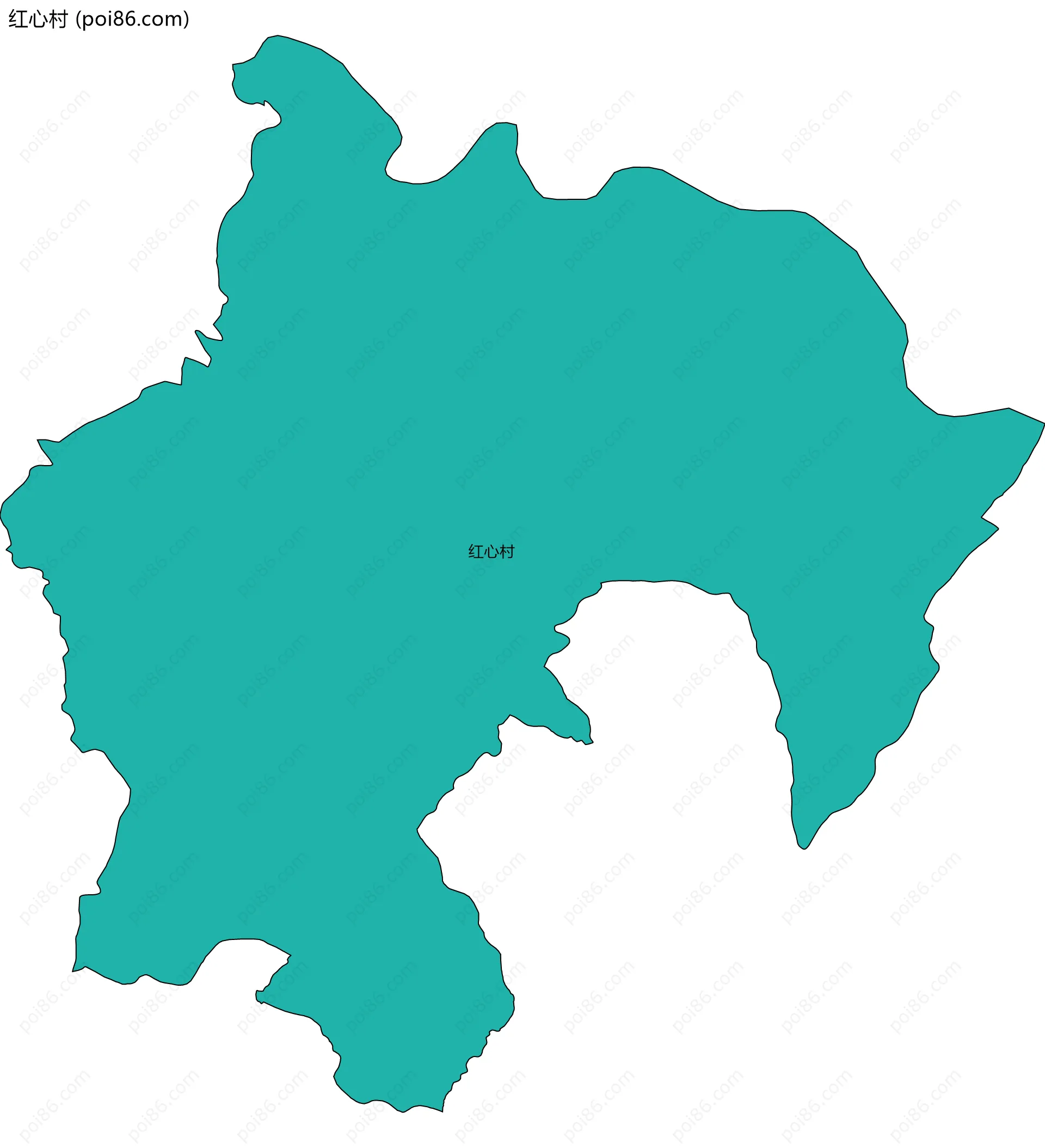 红心村边界地图