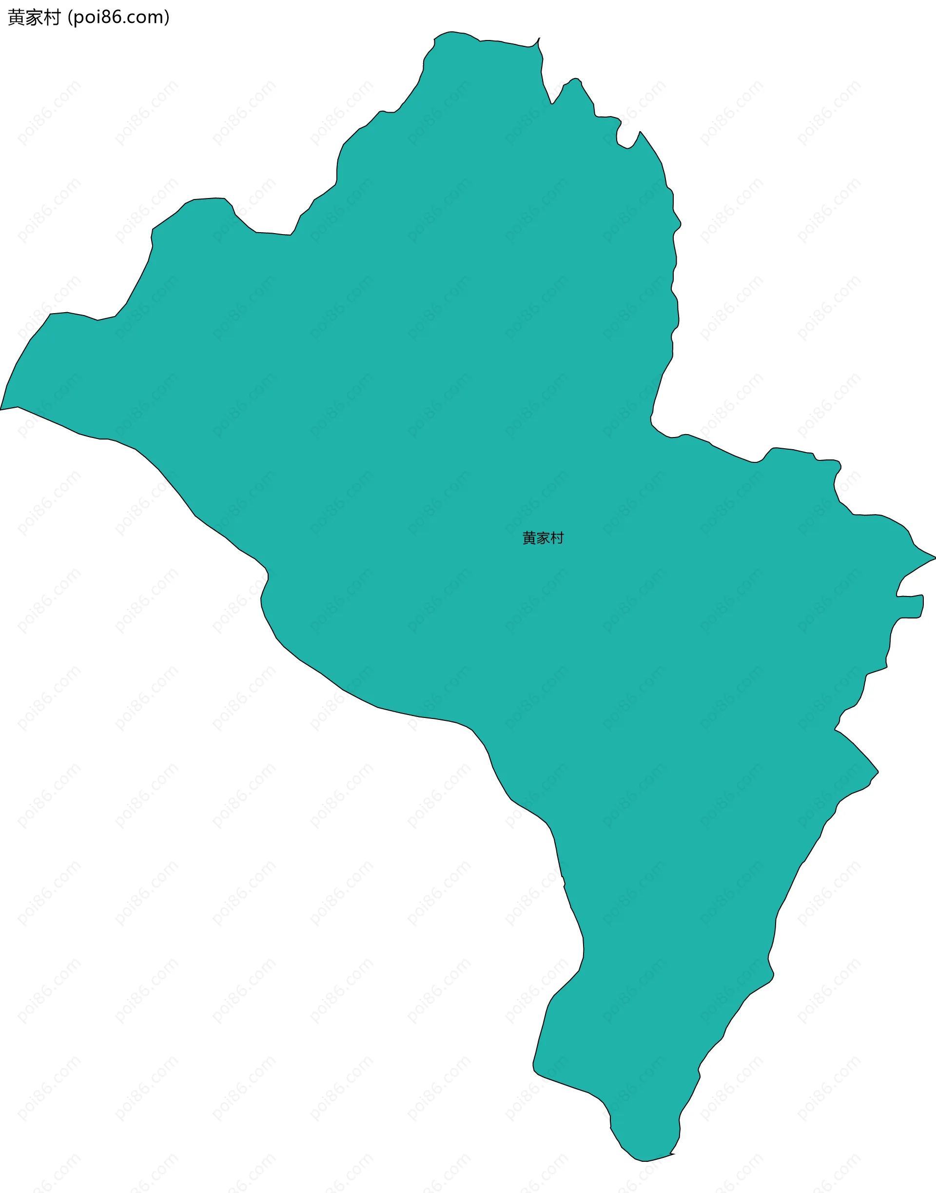 黄家村边界地图