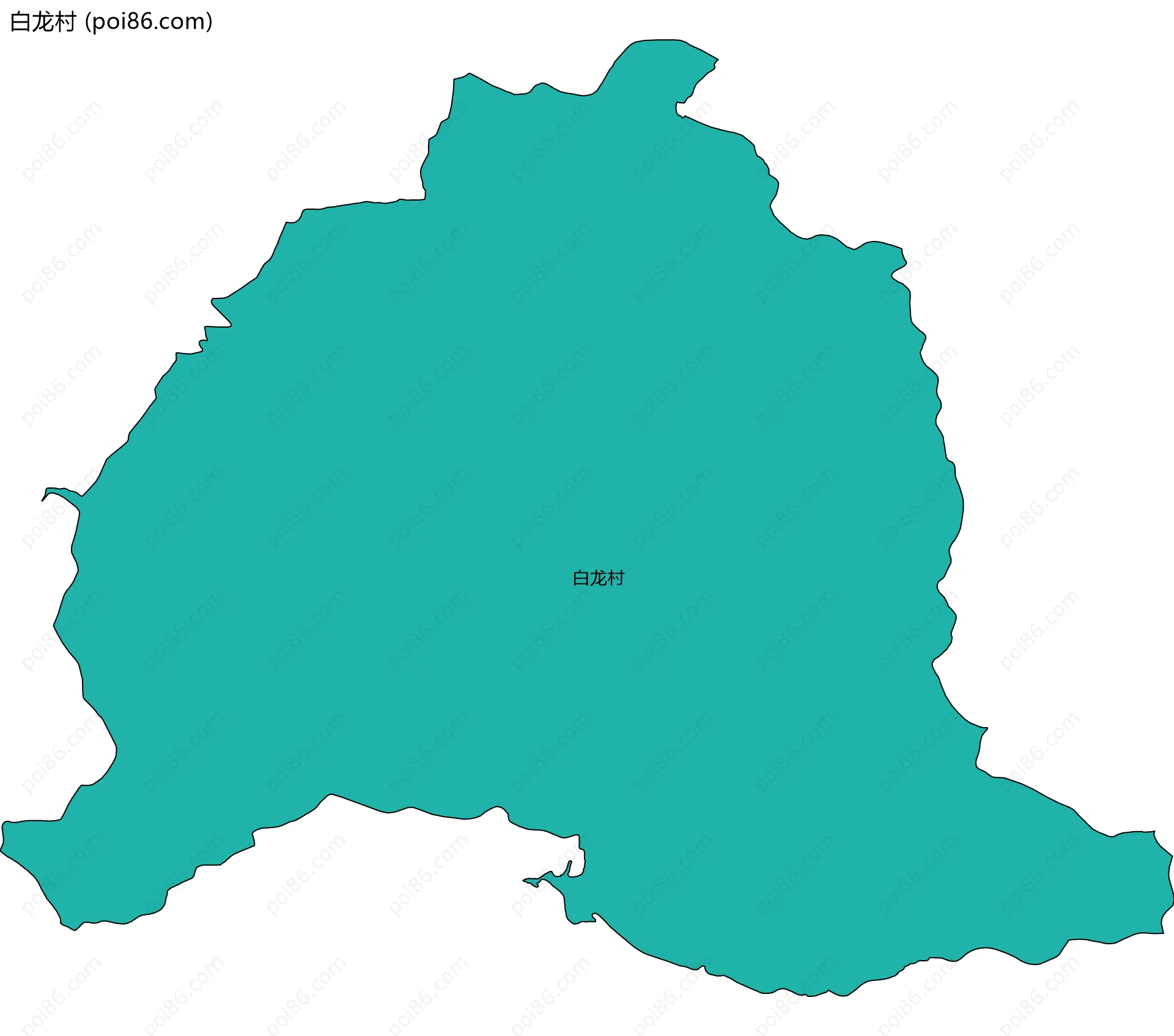 白龙村边界地图