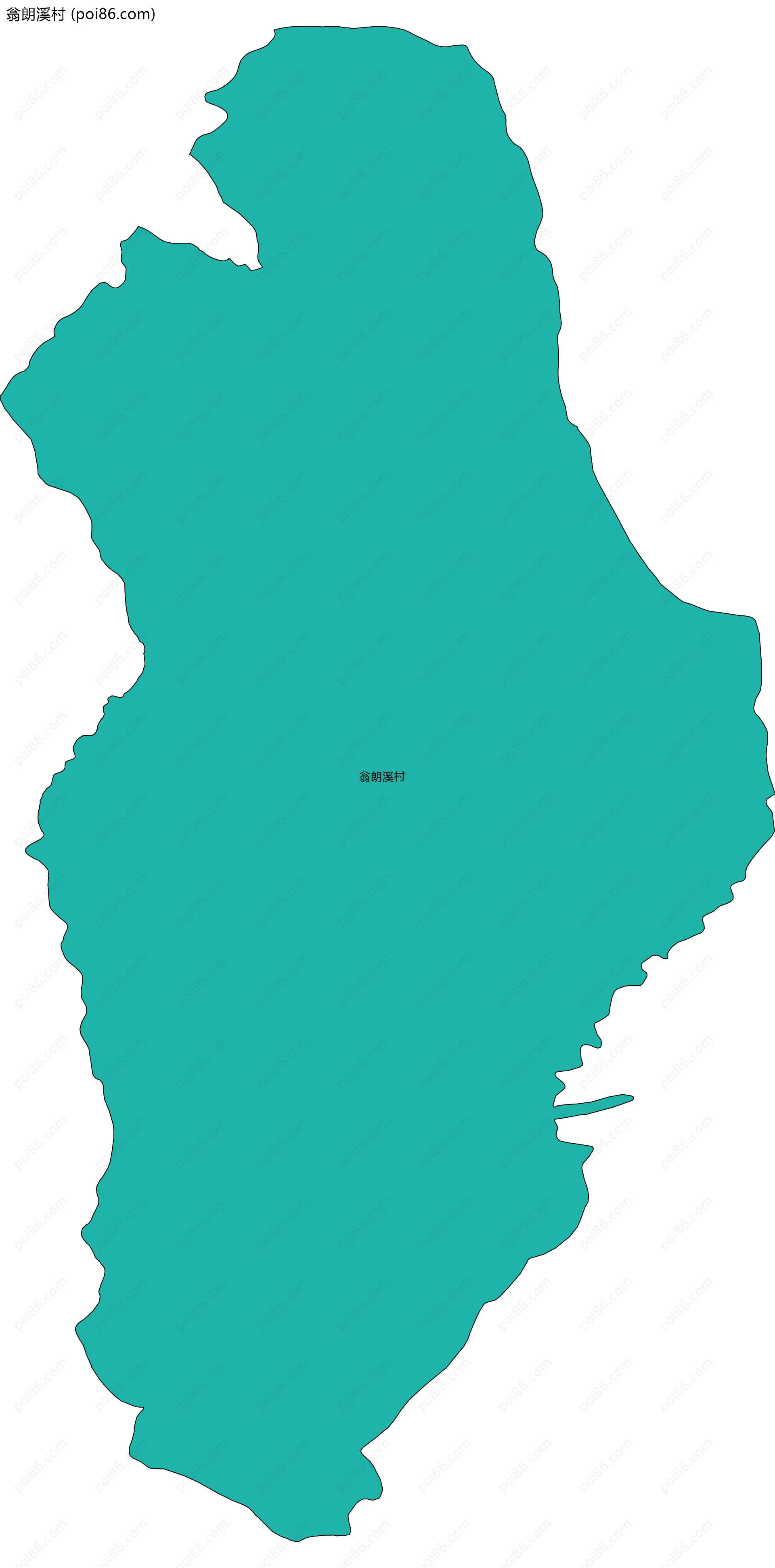 翁朗溪村边界地图