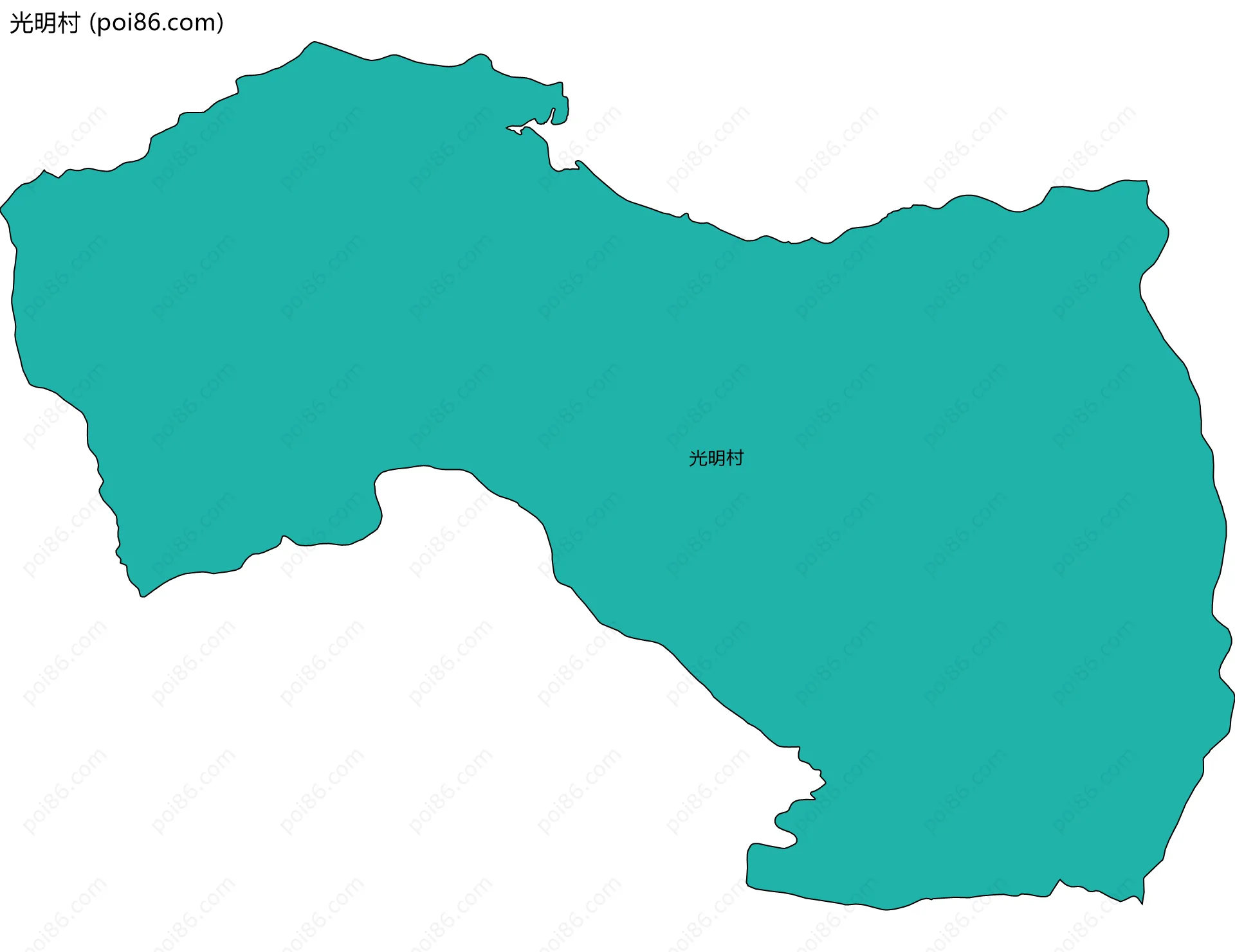 光明村边界地图