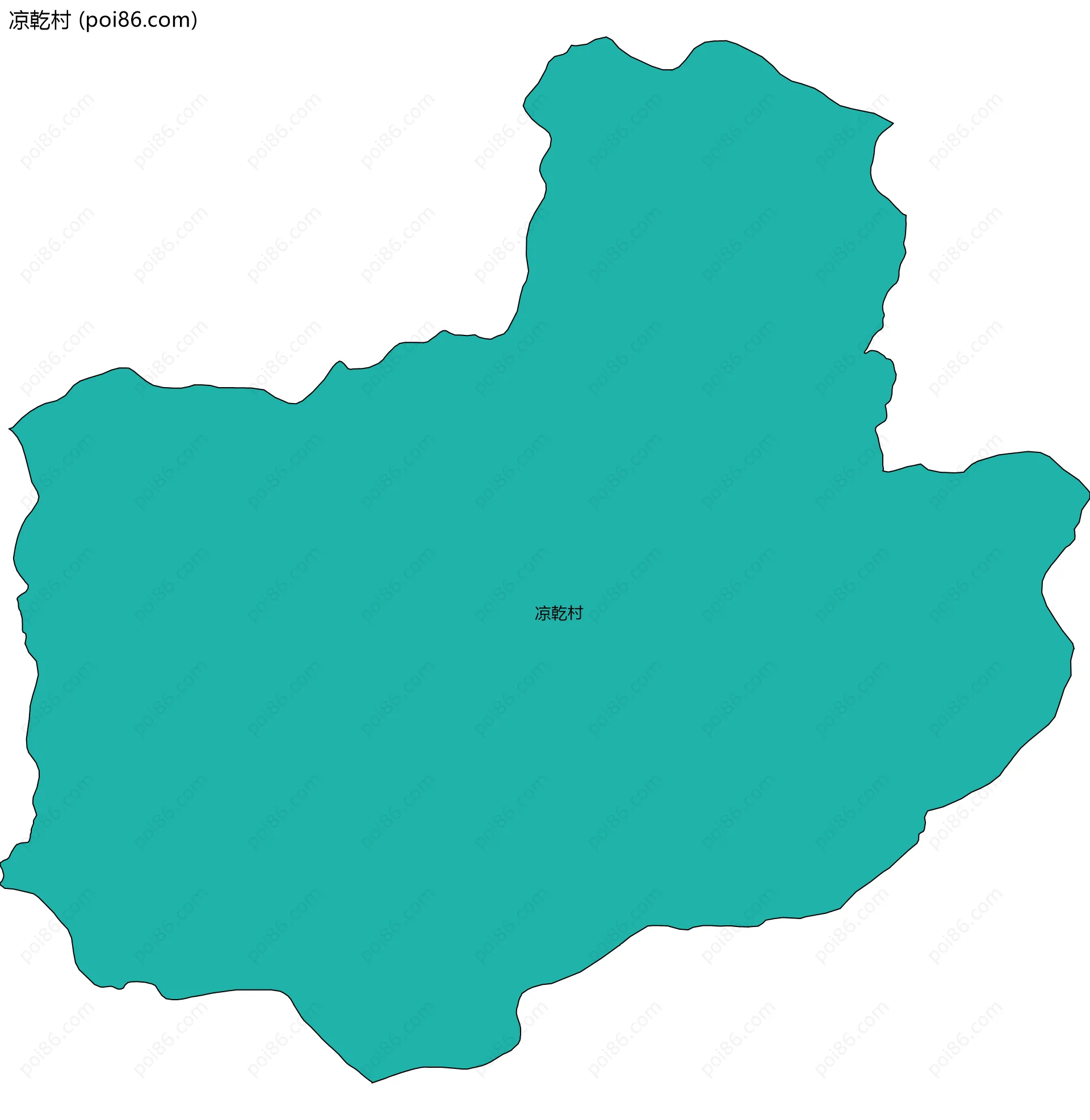 凉乾村边界地图