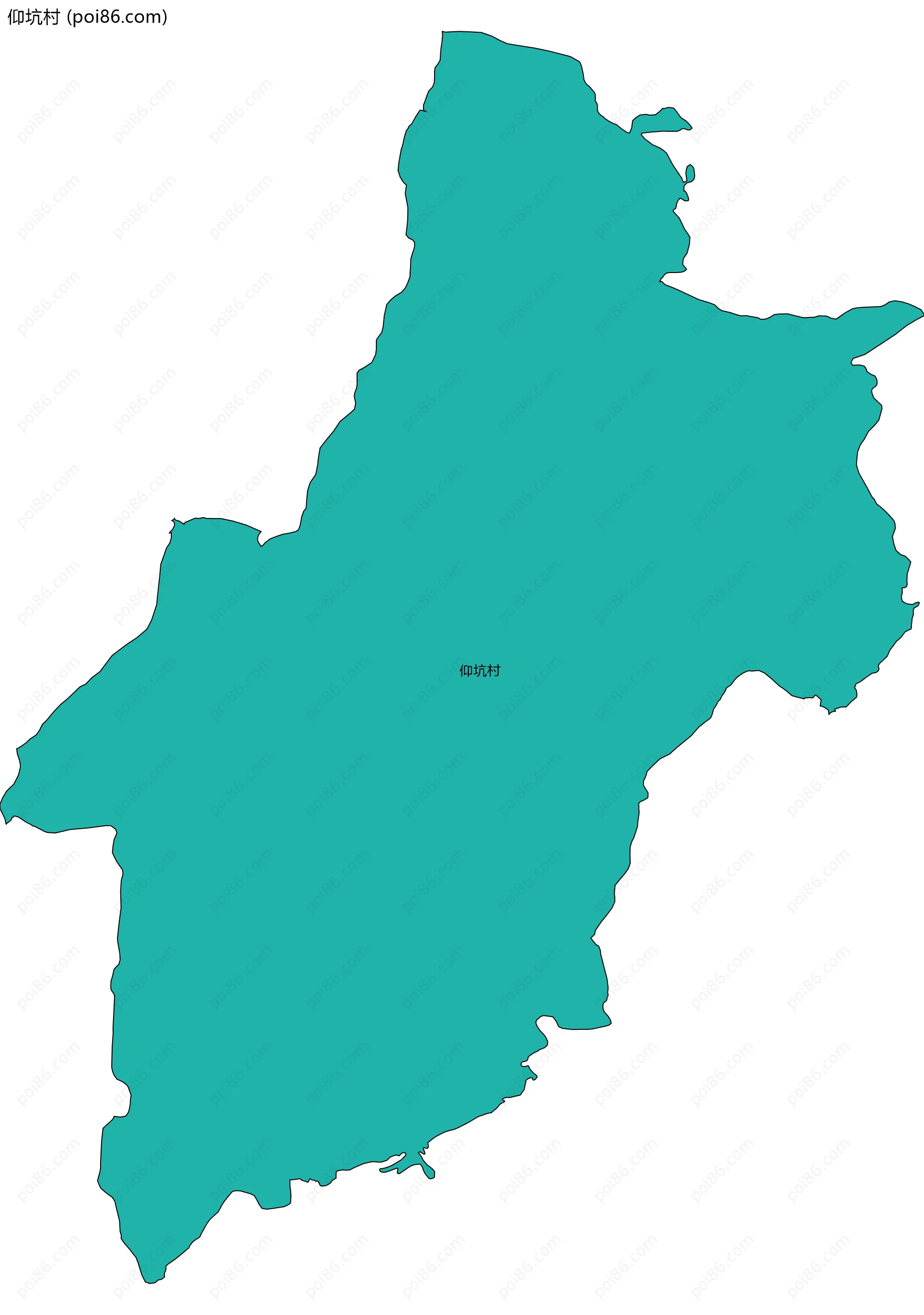 仰坑村边界地图
