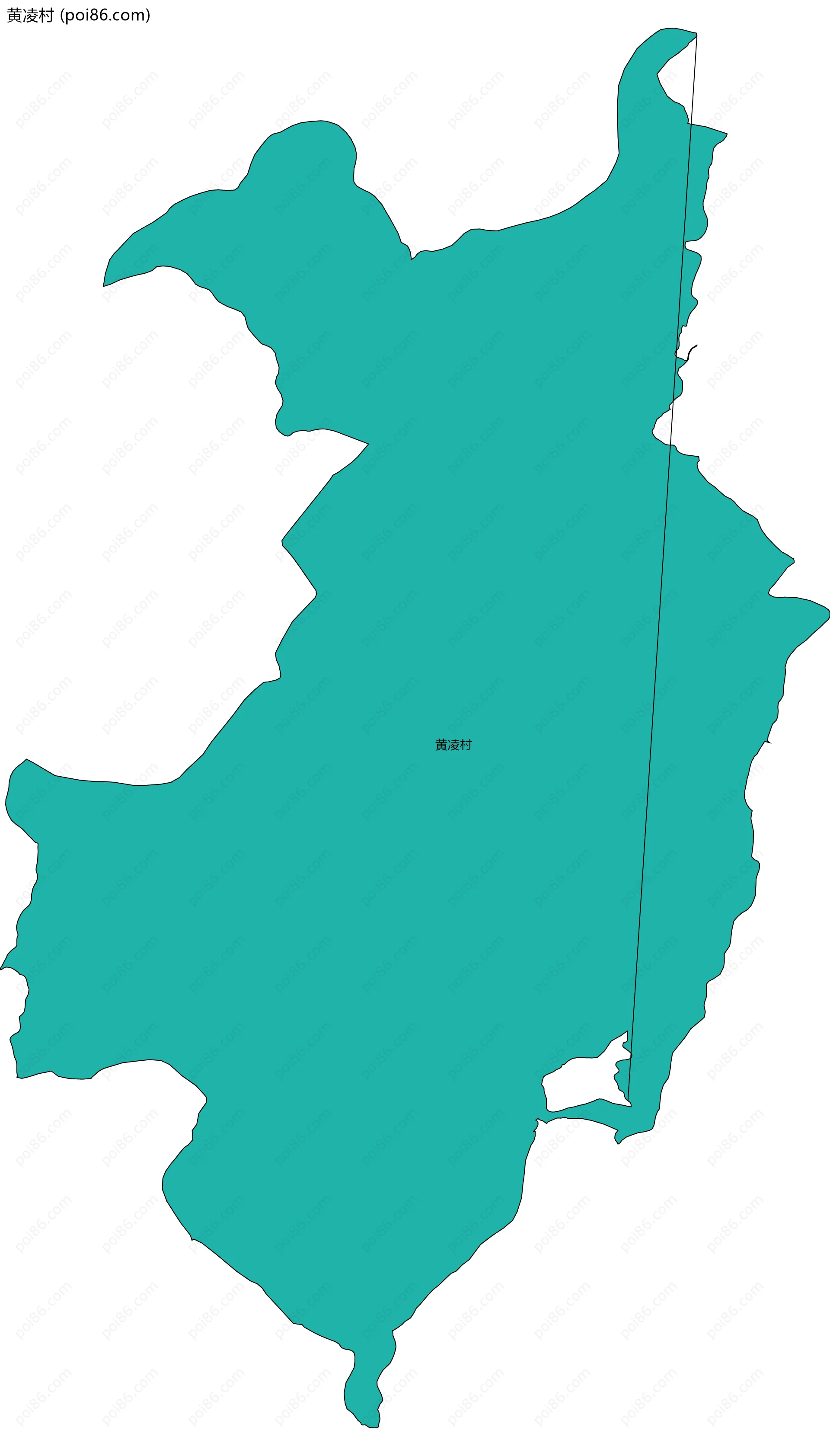 黄凌村边界地图