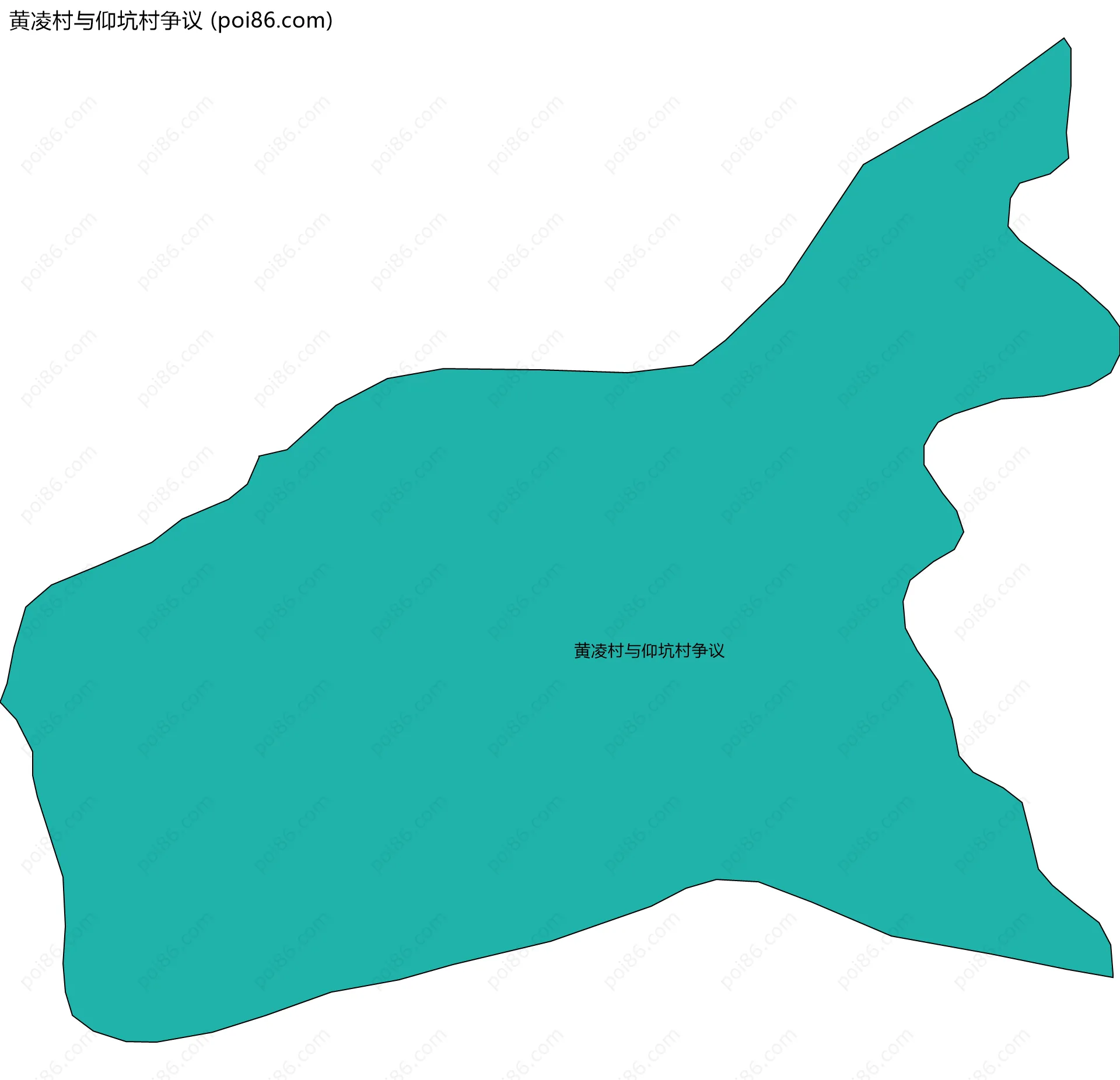 黄凌村与仰坑村争议边界地图
