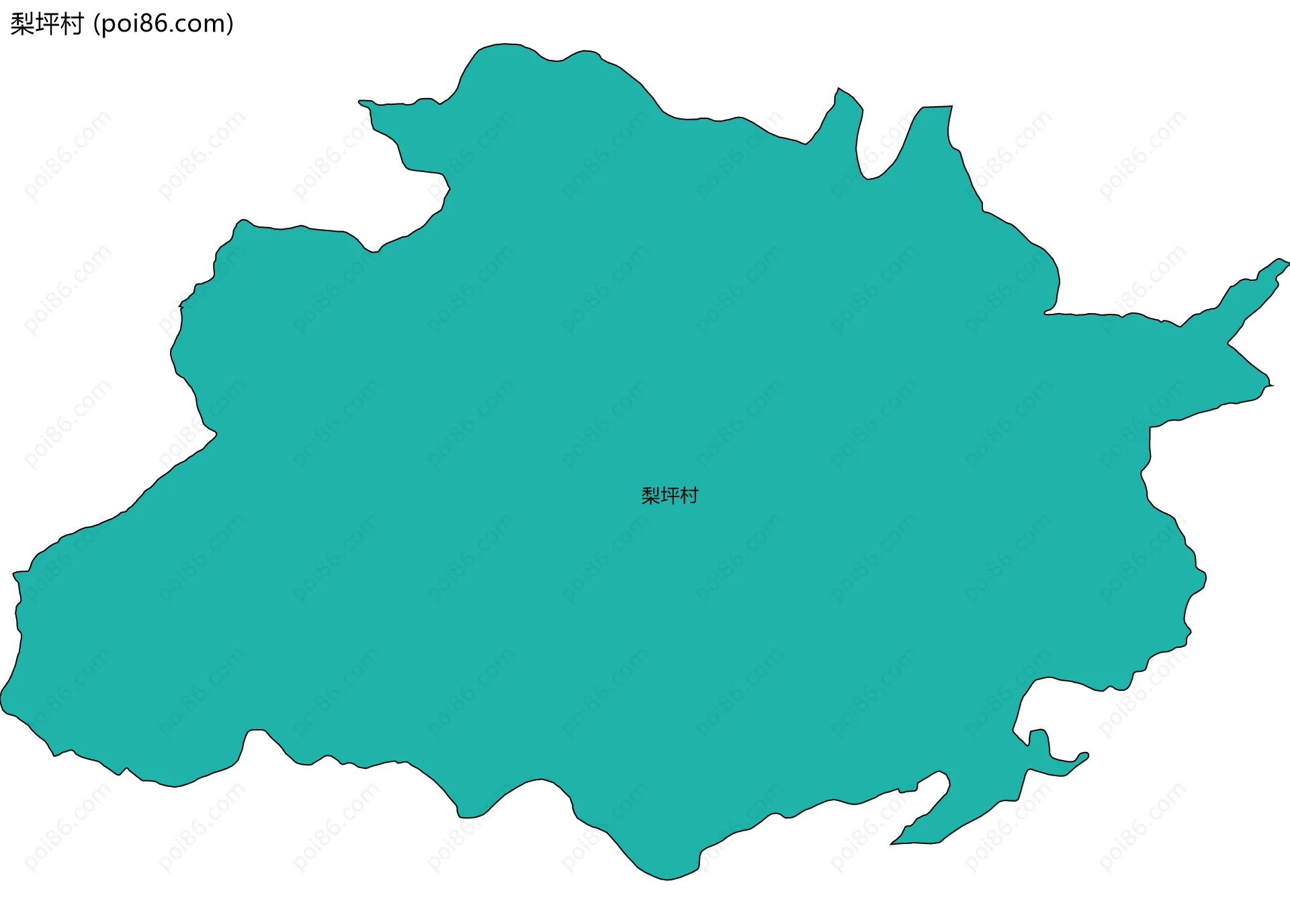 梨坪村边界地图