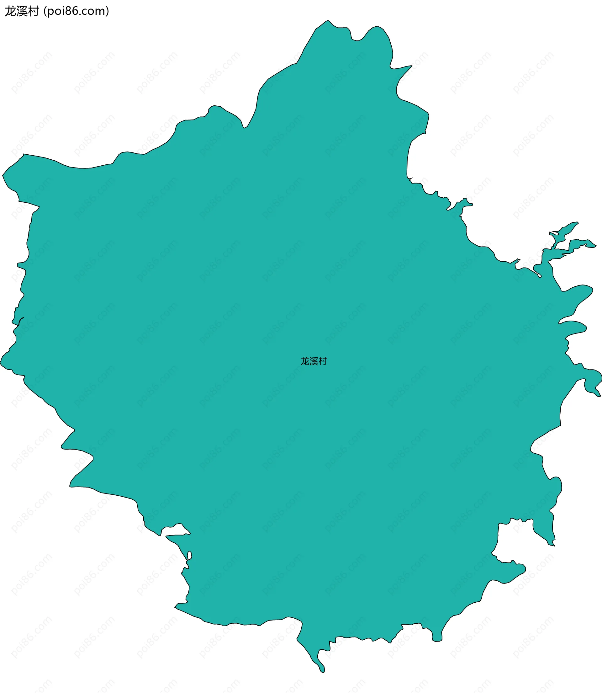 龙溪村边界地图