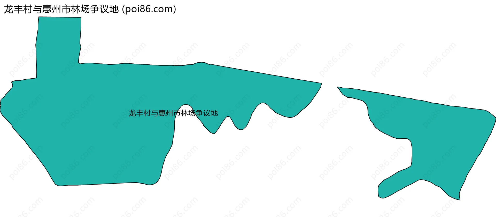 龙丰村与惠州市林场争议地边界地图