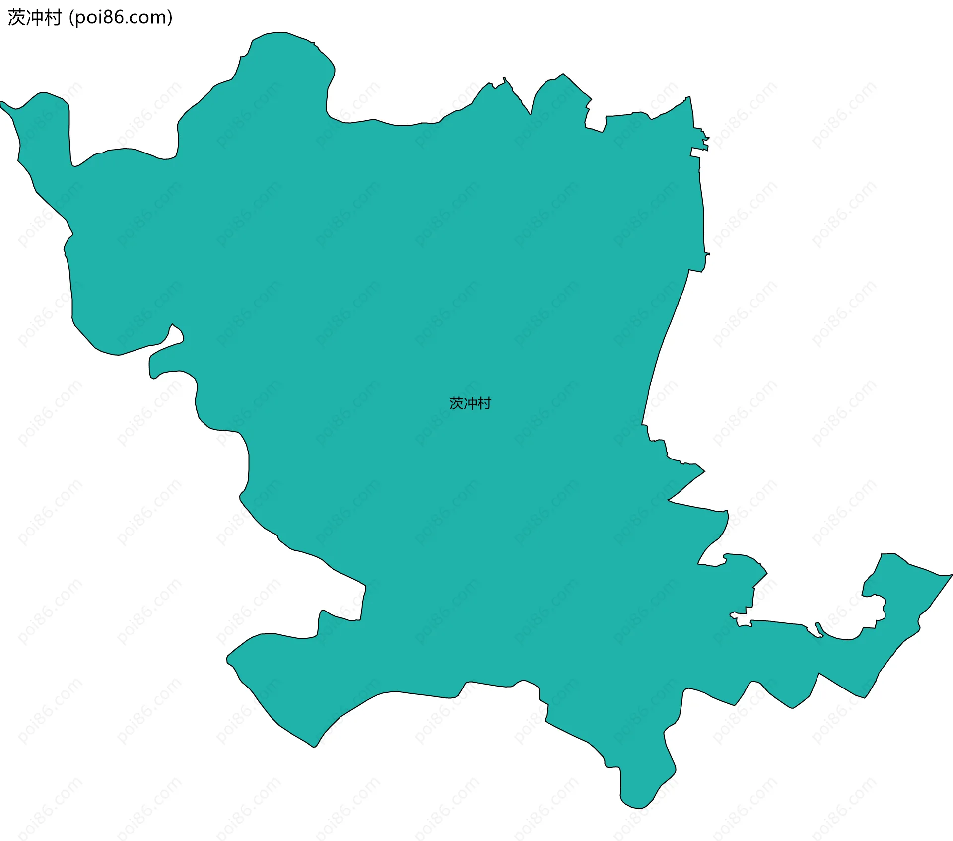 茨冲村边界地图