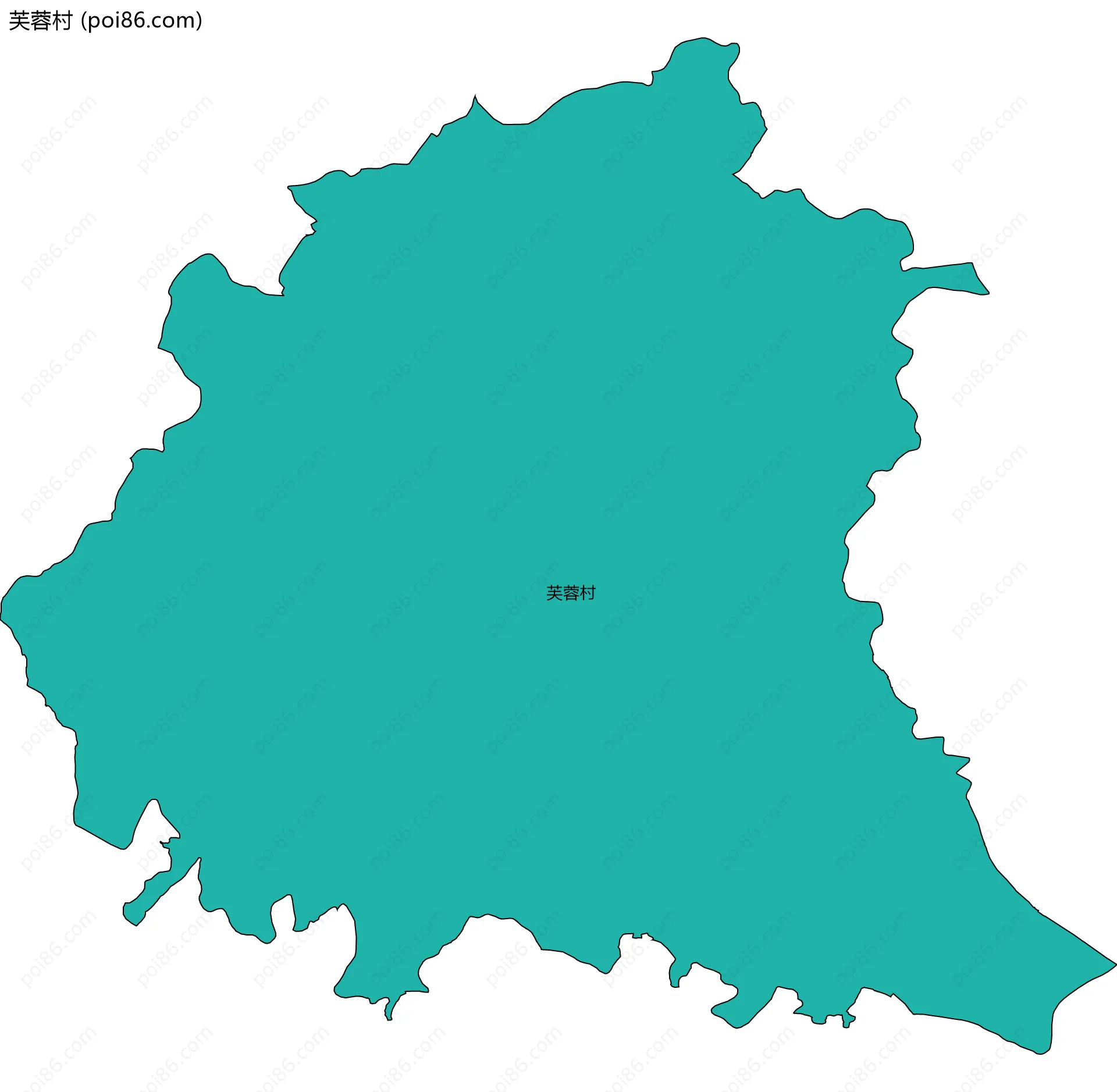 芙蓉村边界地图