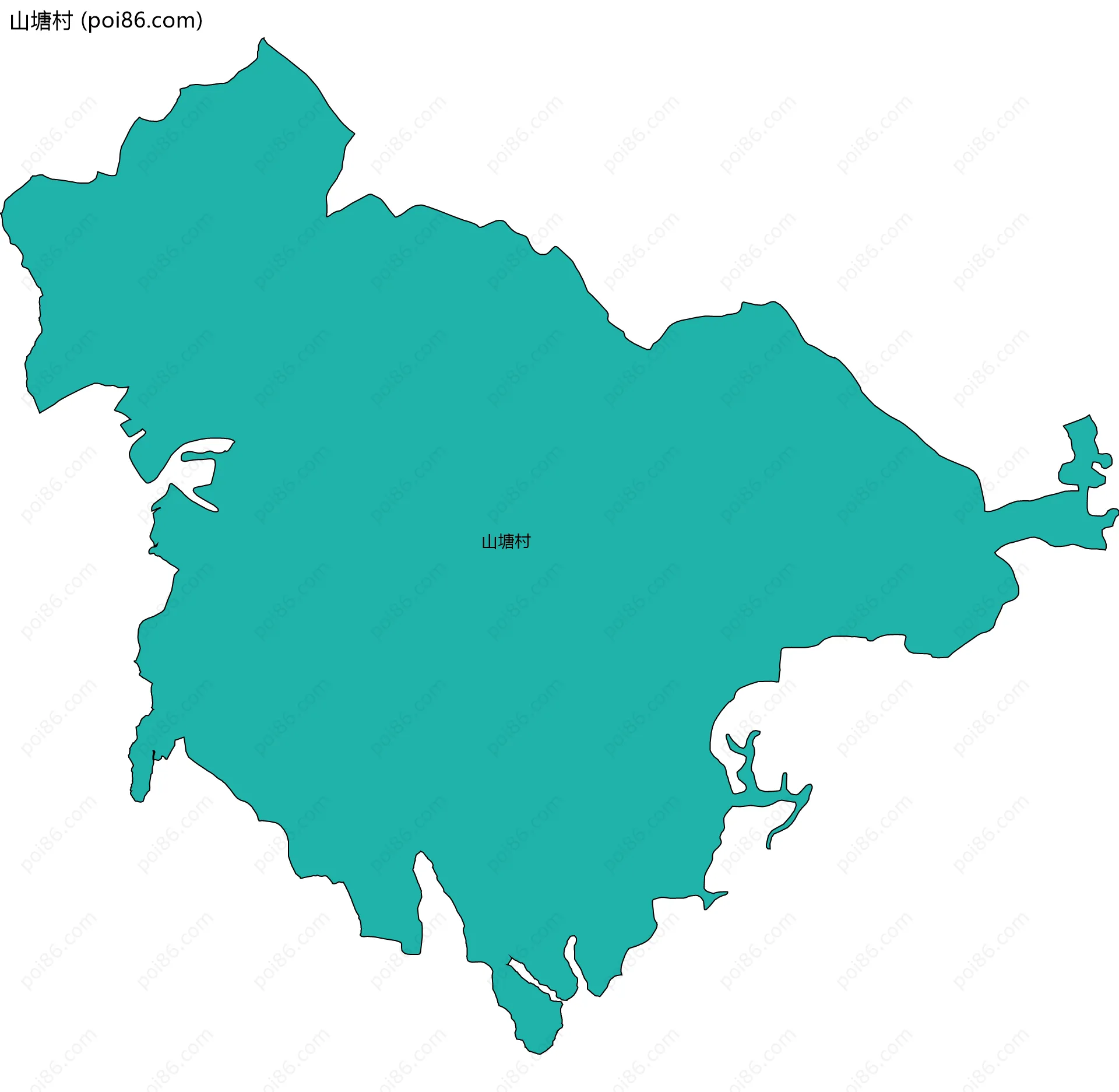 山塘村边界地图