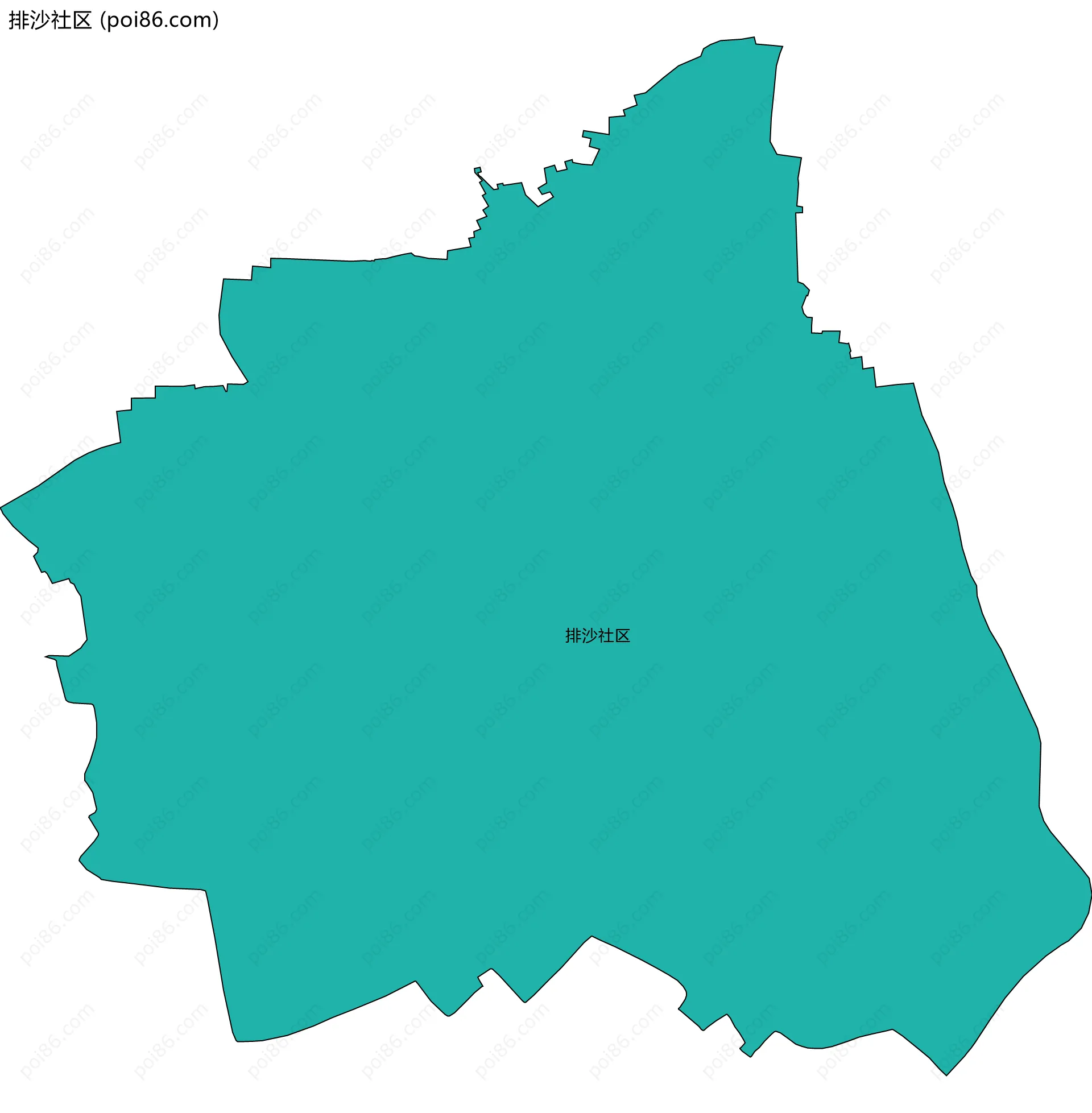 排沙社区边界地图