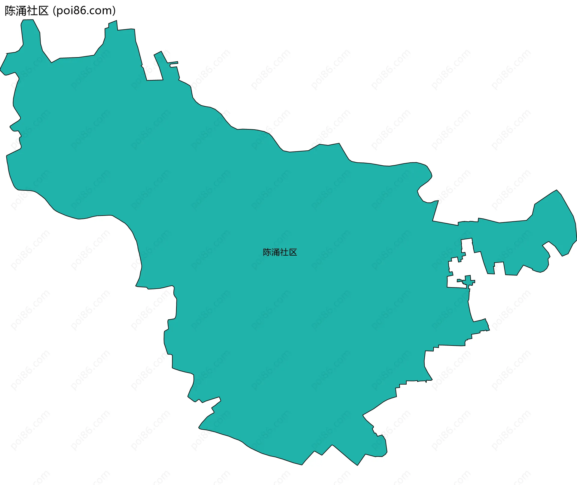陈涌社区边界地图