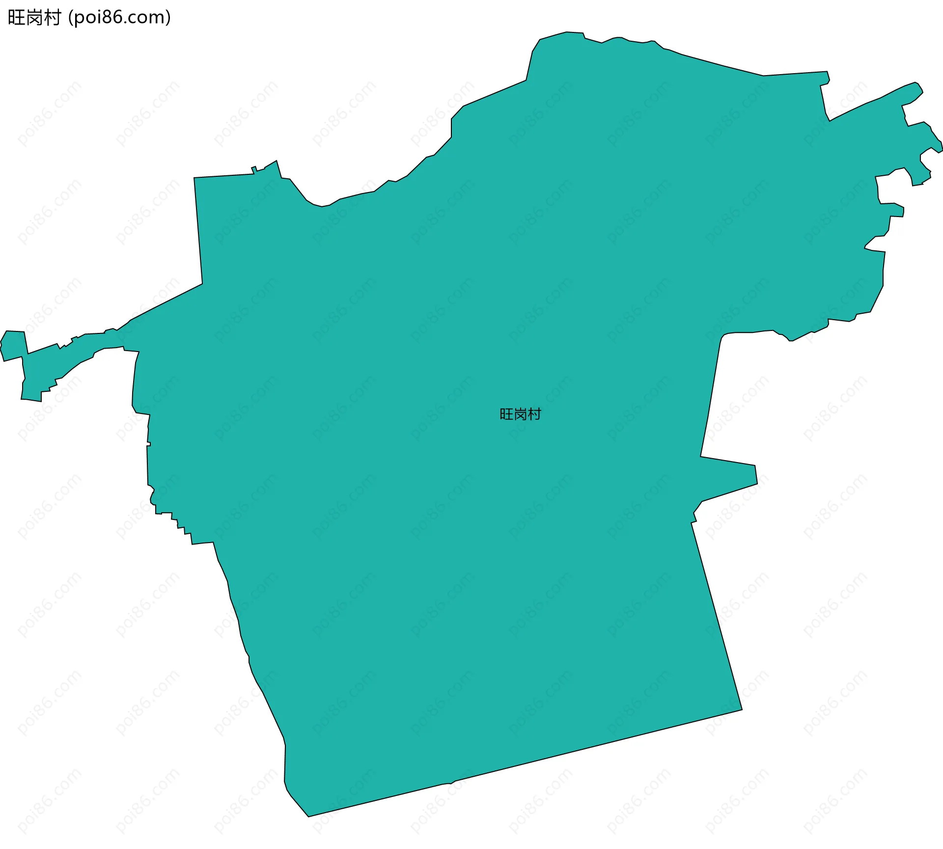 旺岗村边界地图
