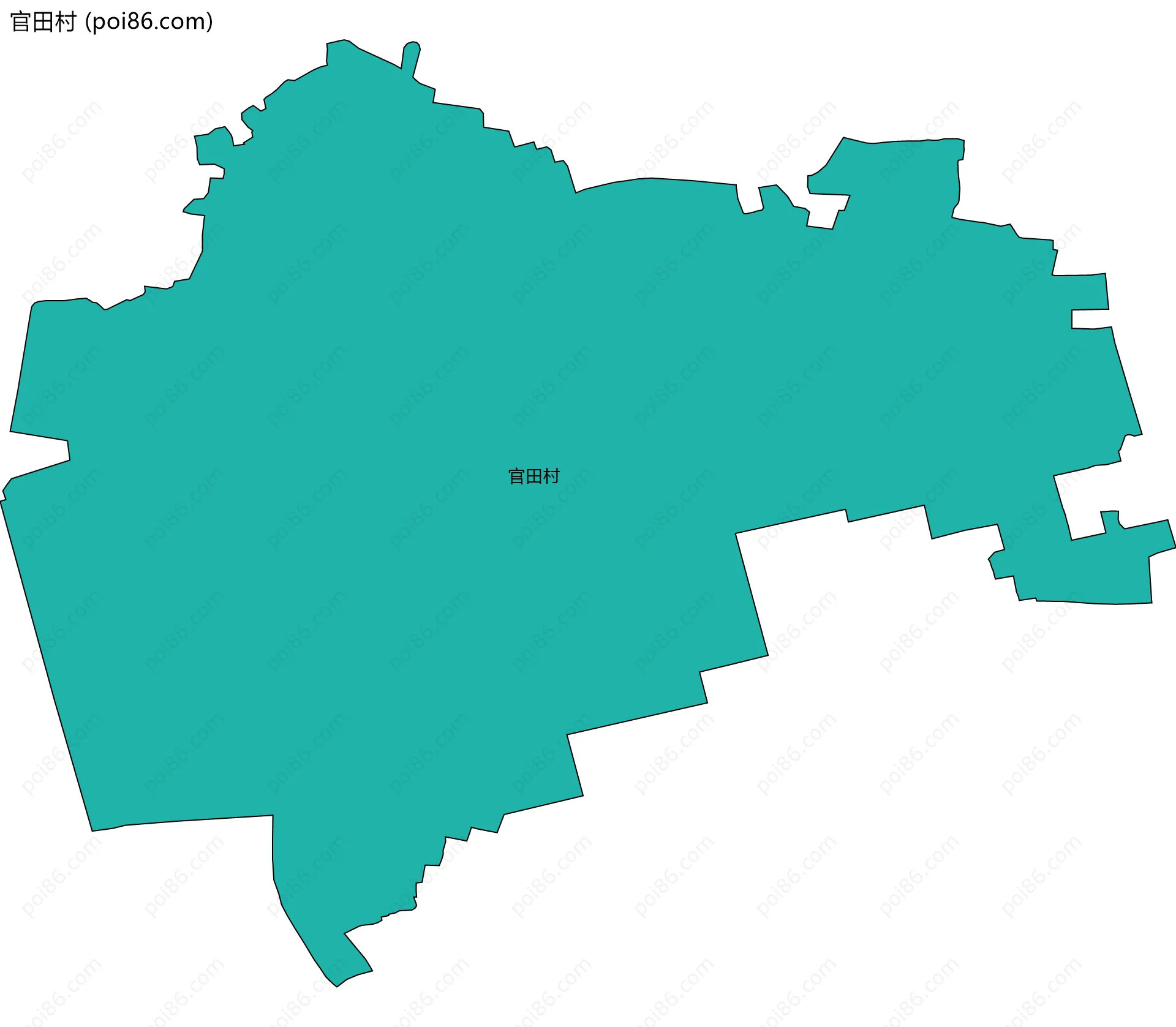 官田村边界地图