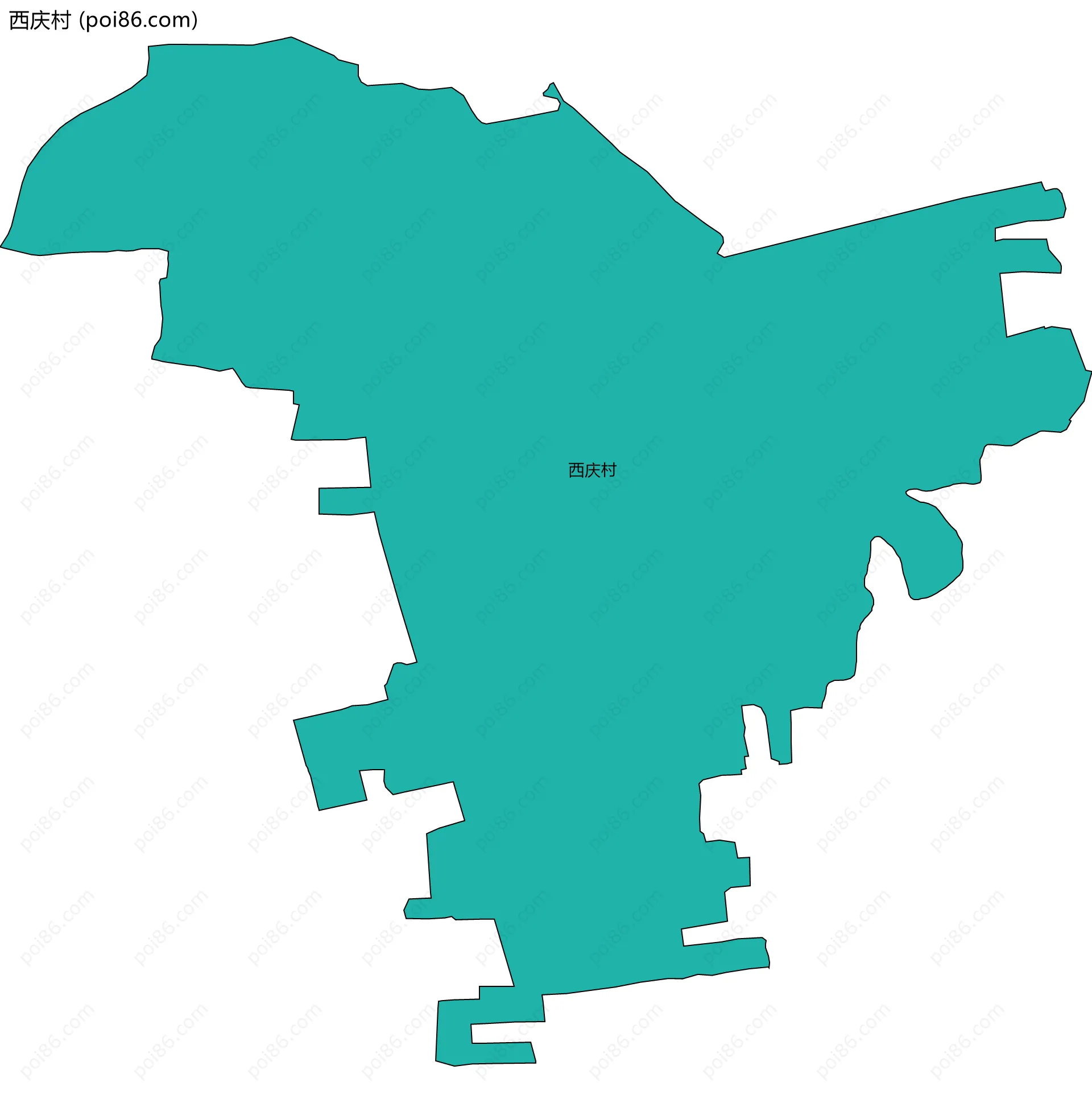 西庆村边界地图