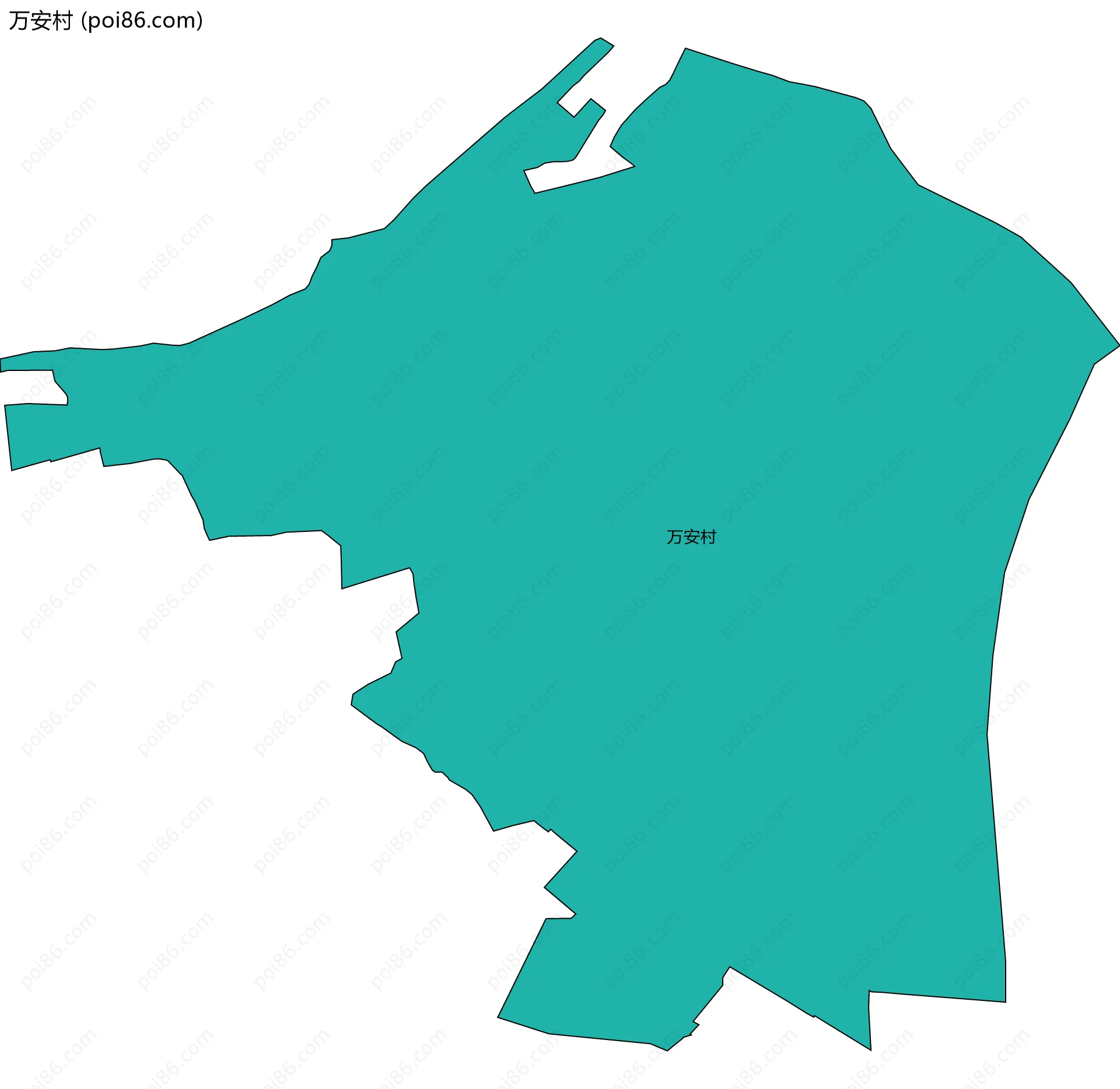 万安村边界地图