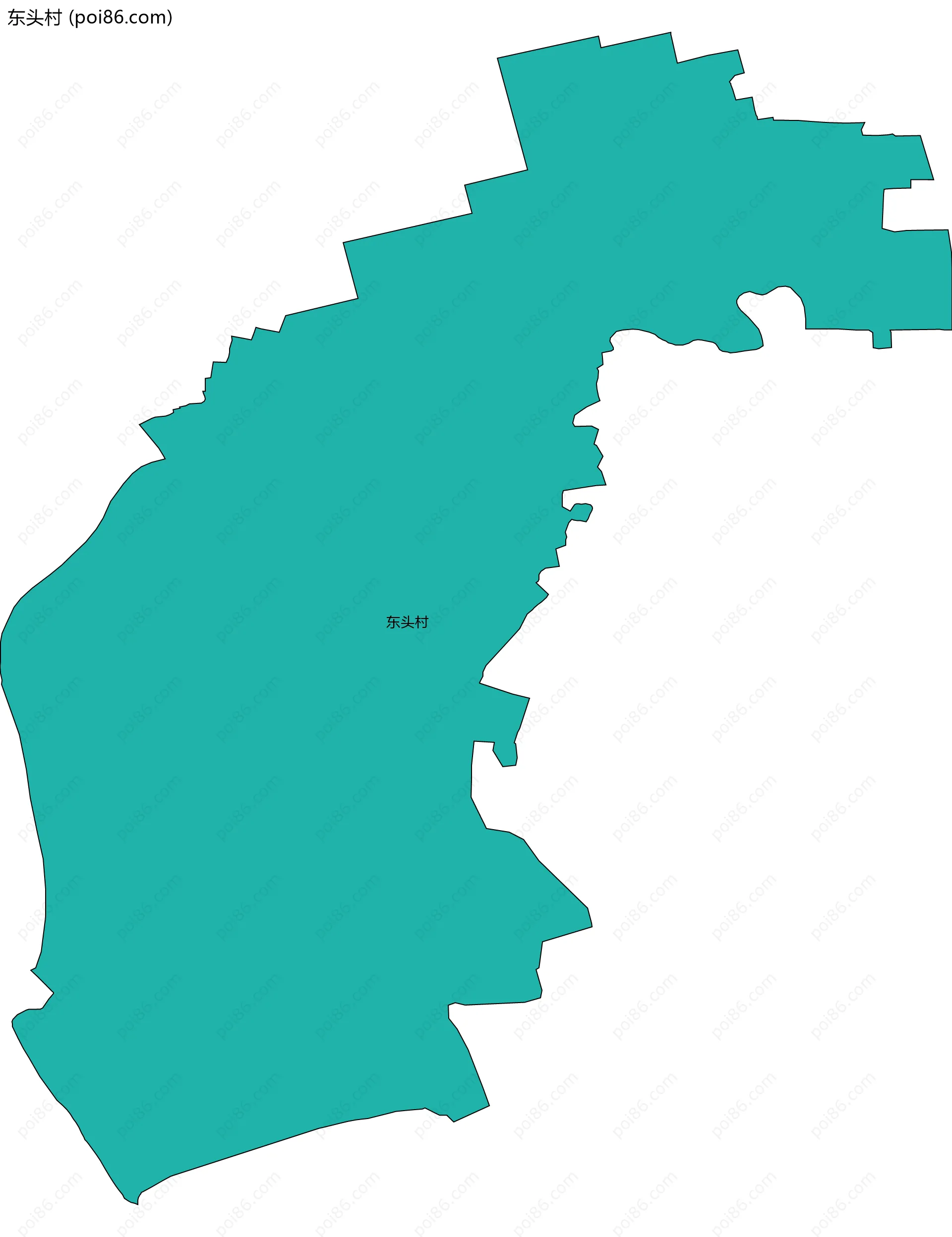 东头村边界地图