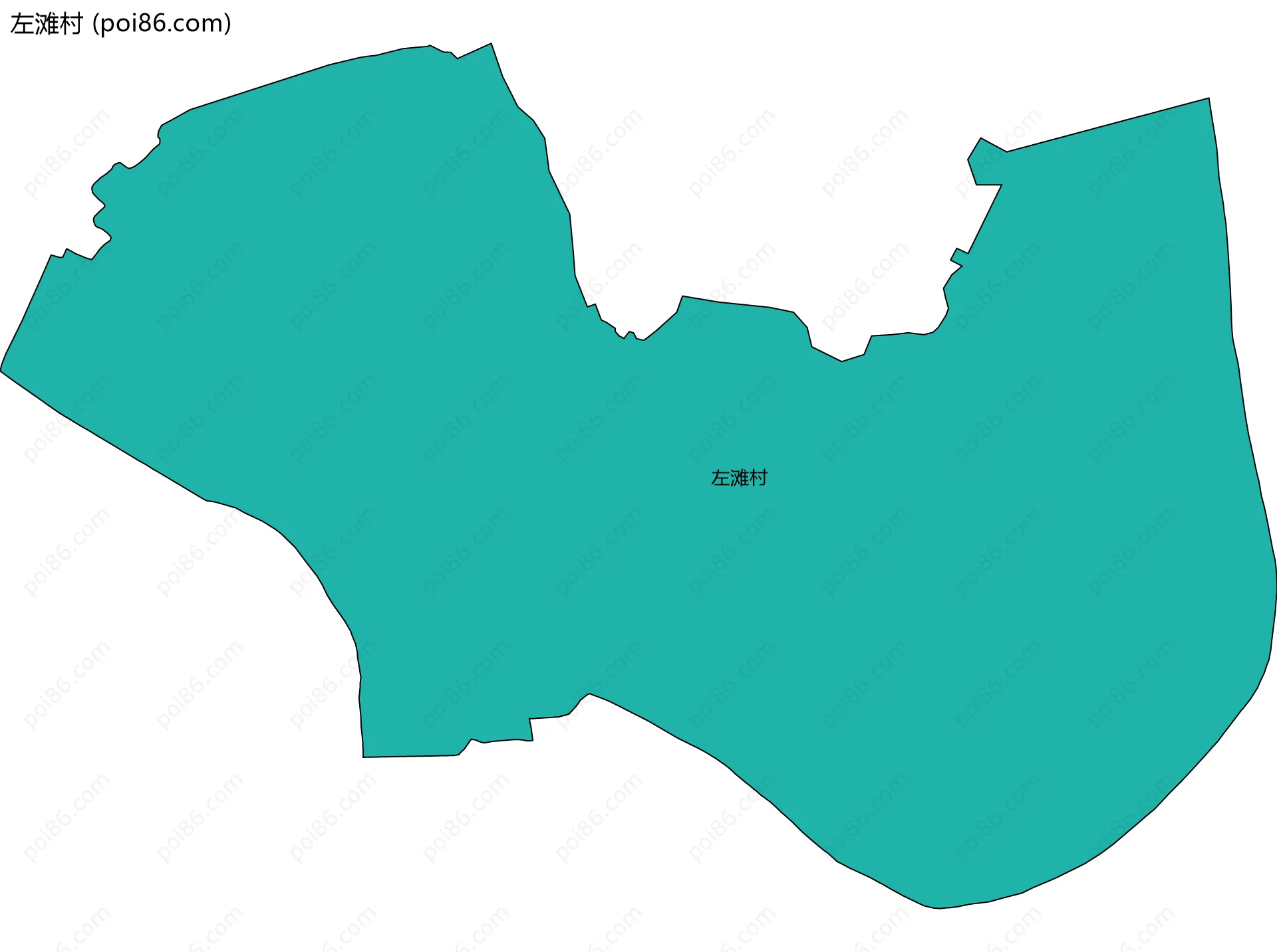 左滩村边界地图
