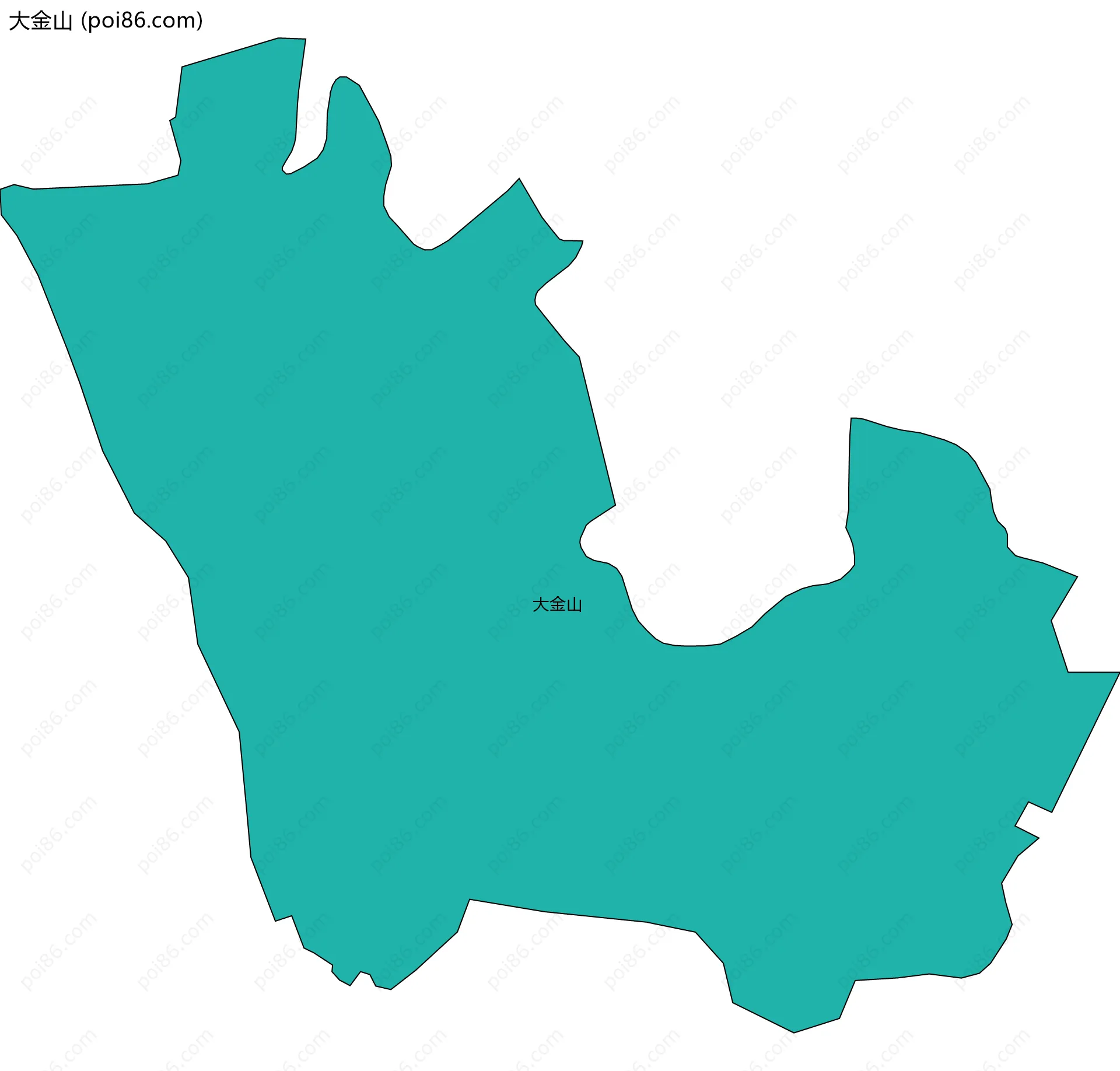大金山边界地图