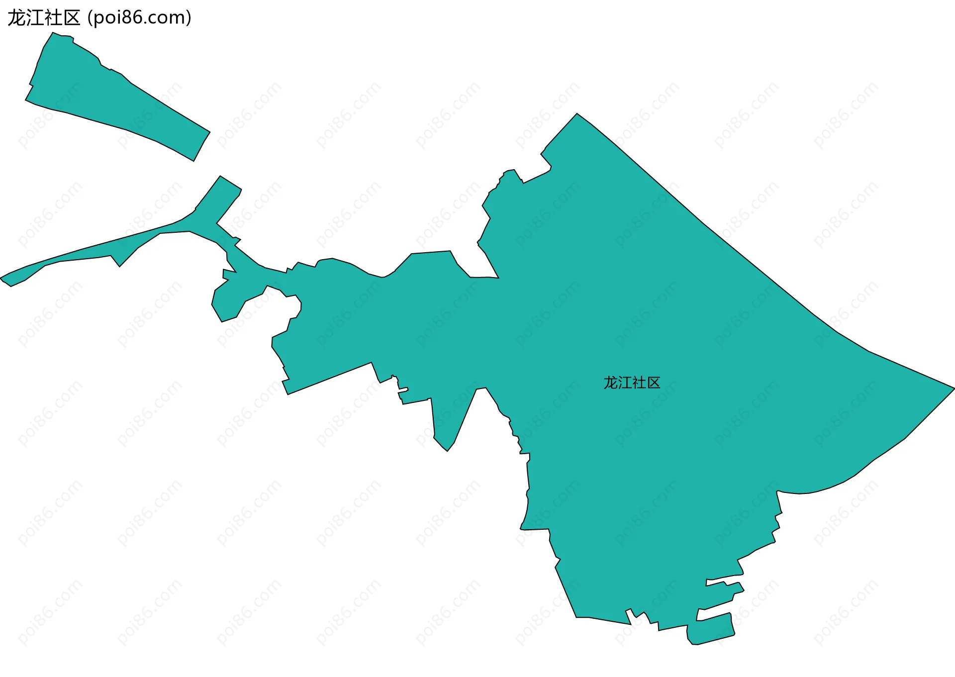 龙江社区边界地图
