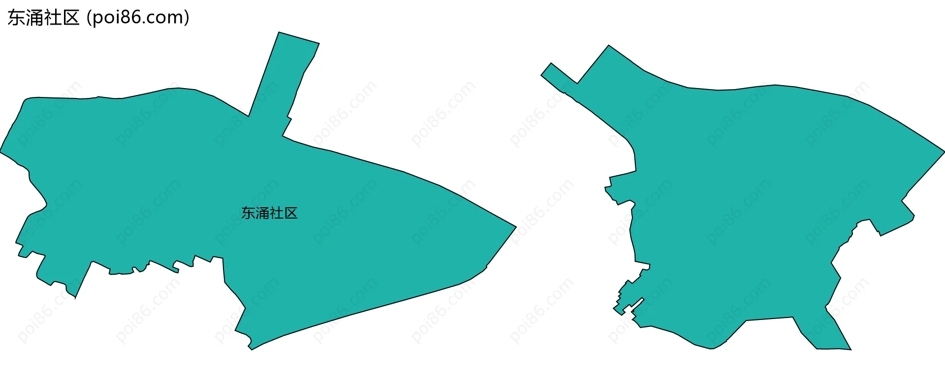 东涌社区边界地图