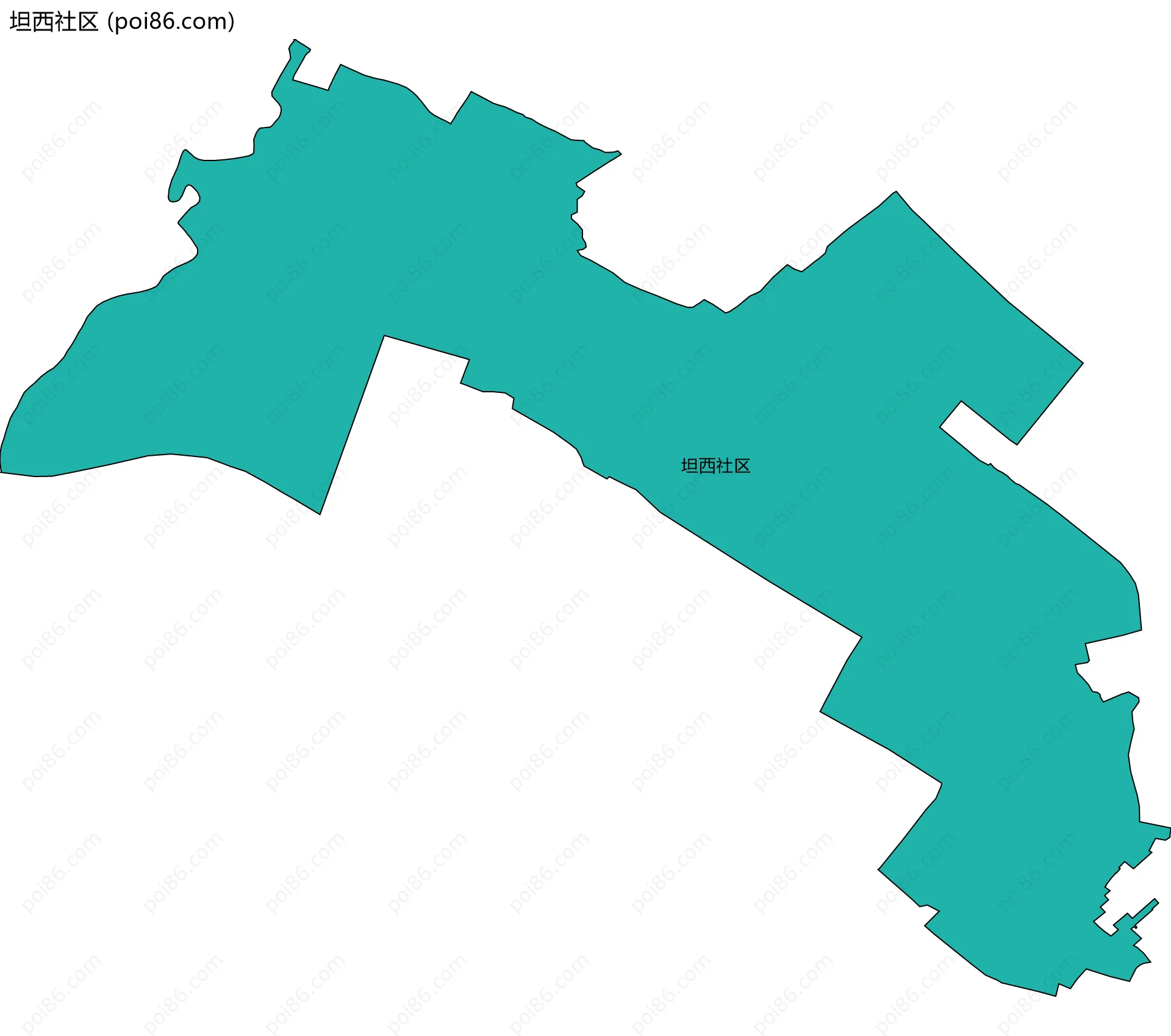 坦西社区边界地图